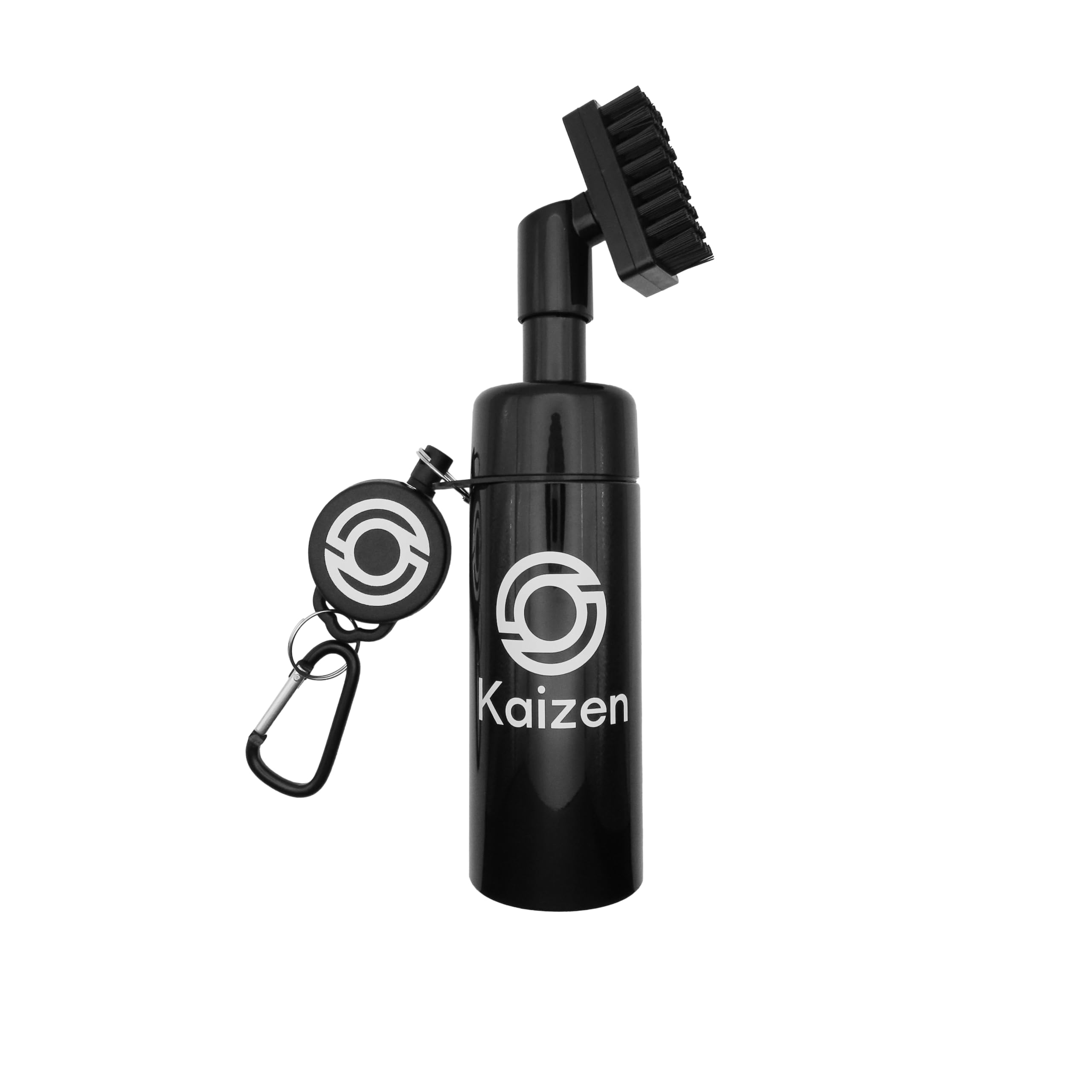 Kaizen Retractable Golf Club Groove Cleaner Brush with Built-in Water Spray Bottle & Hook - Premium Wet Cleaning Kit for Grooves, Golf Heads & Golf Balls