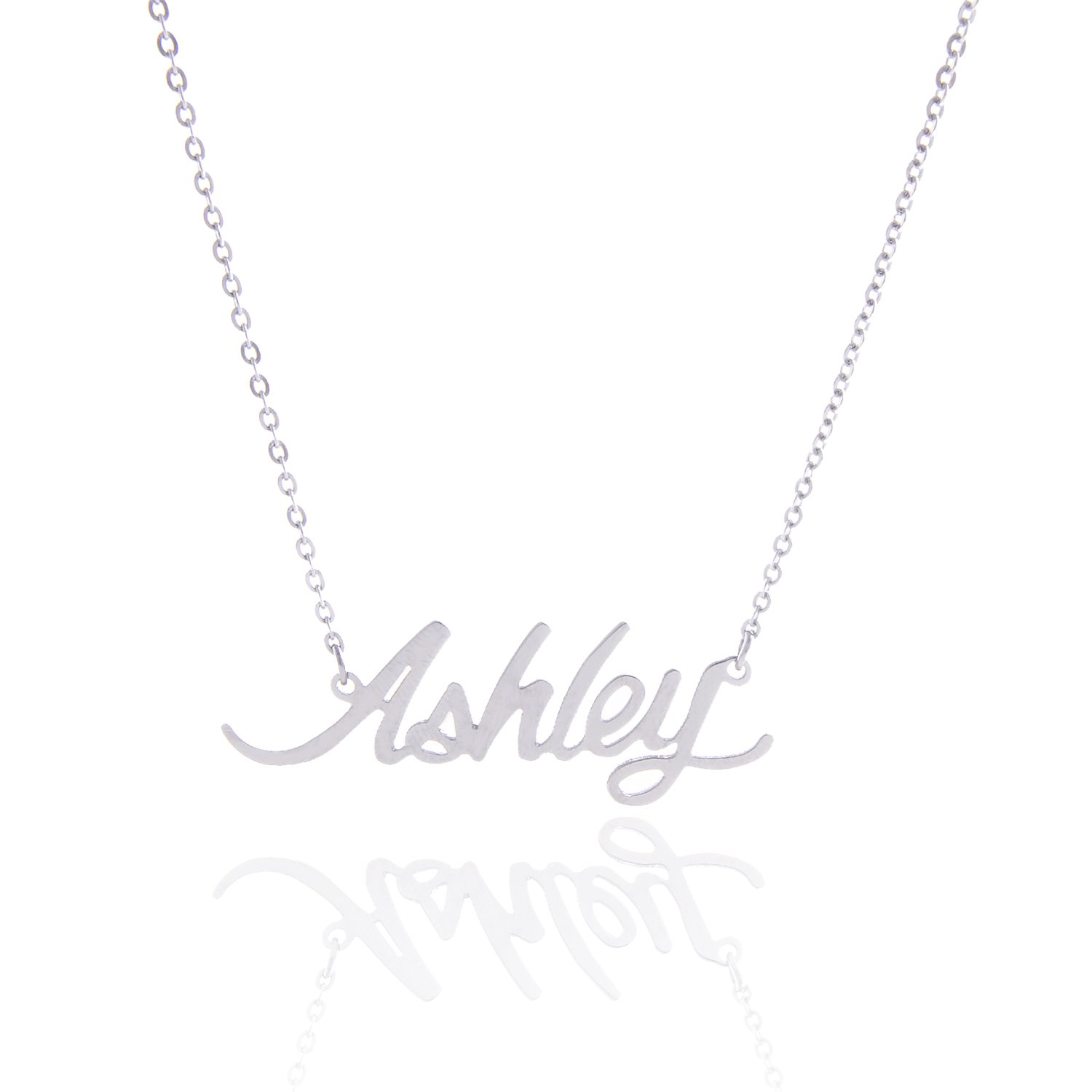 Personalized Custom Name Necklace Script Initial Nameplate Necklace Jewelry for Girls Womens