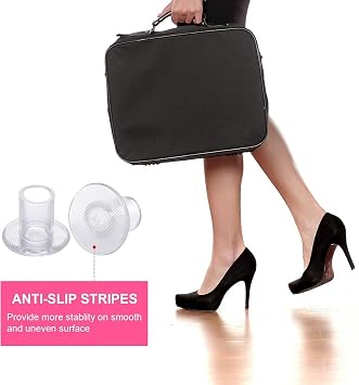 6 Pairs High Heel Protectors for Stiletto Shoes 3 Sizes Heel Stoppers High Heel Protectors for Grass Uneven Floor Weddings & Outdoor, Protecting Shoe Heels (S,M,L)