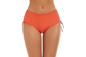 Full coverage orange bikini bottom provides ample support