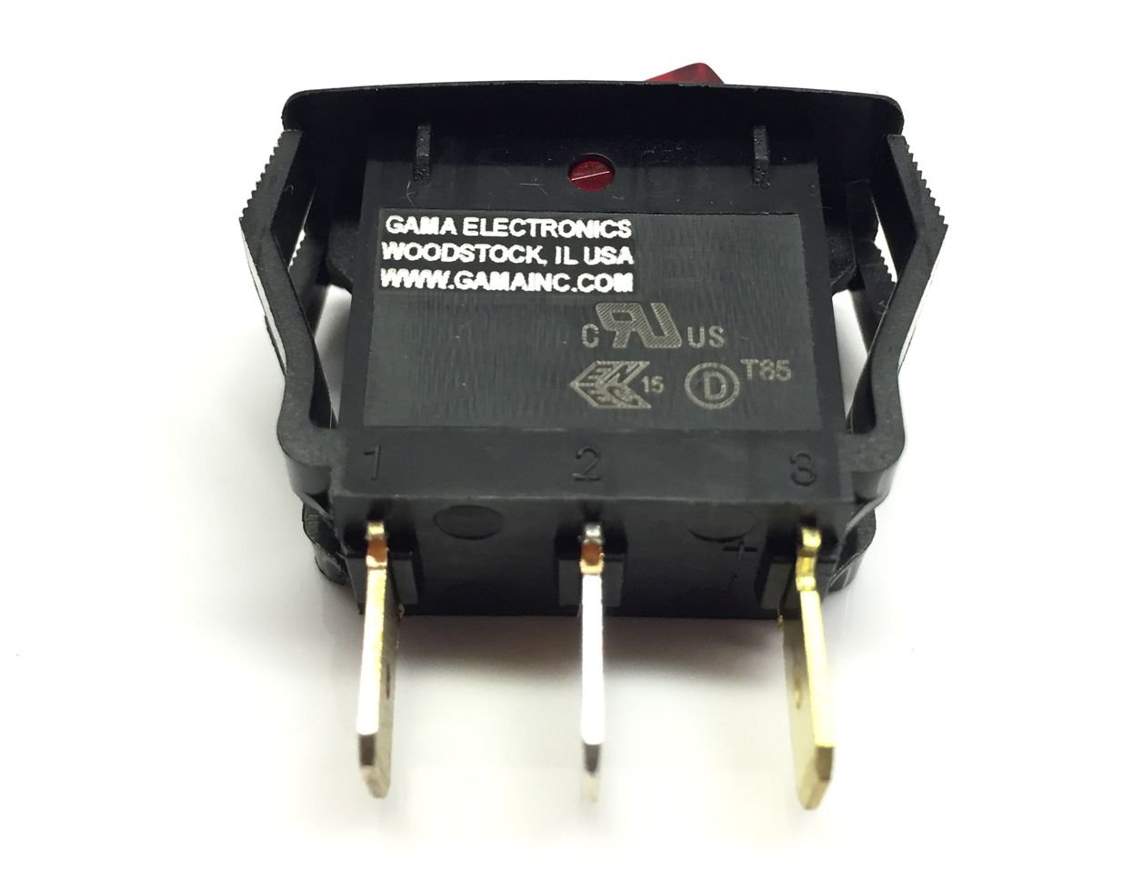 Red Illuminated Off-On Rocker Switch 15A@125V 7.5A@250V
