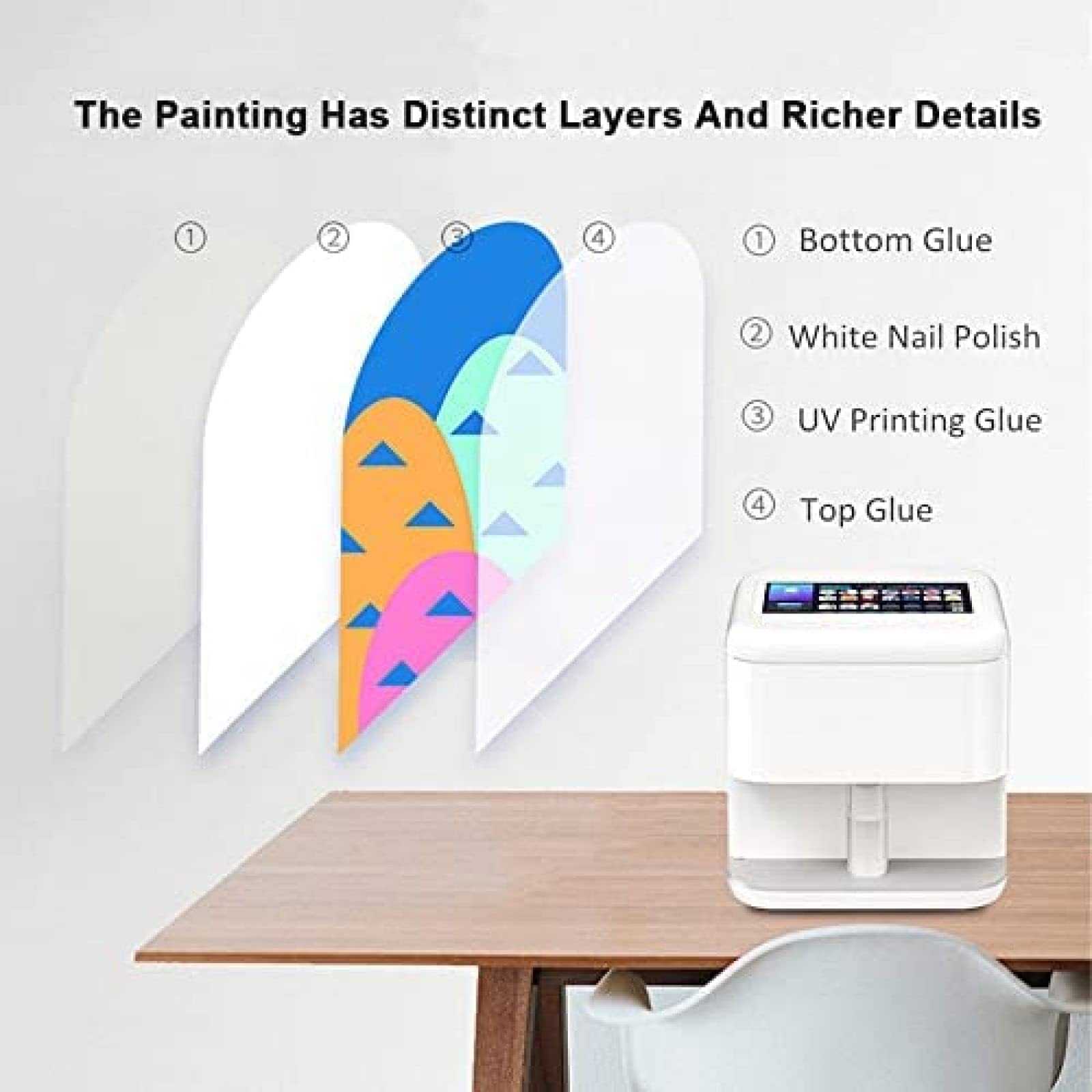 Portable Nail Art Printer, 3D Smart Automatic Nail Printer