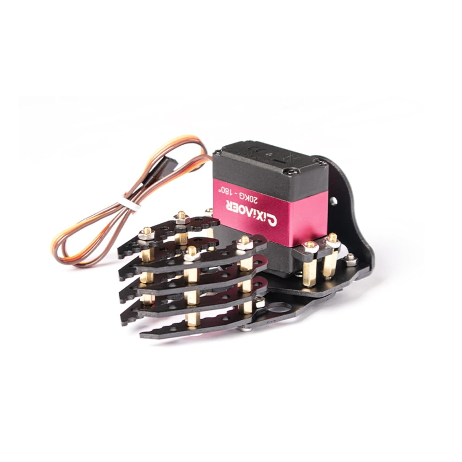 G6 Robotic Claw Kit Metal Gripper with DS3120MG 20KG Servo Motor Mechanical Robot Arm Claw for Arduino Raspberry Pi STEM DIY Robot Arm FPV Drone Grabber Science Projects