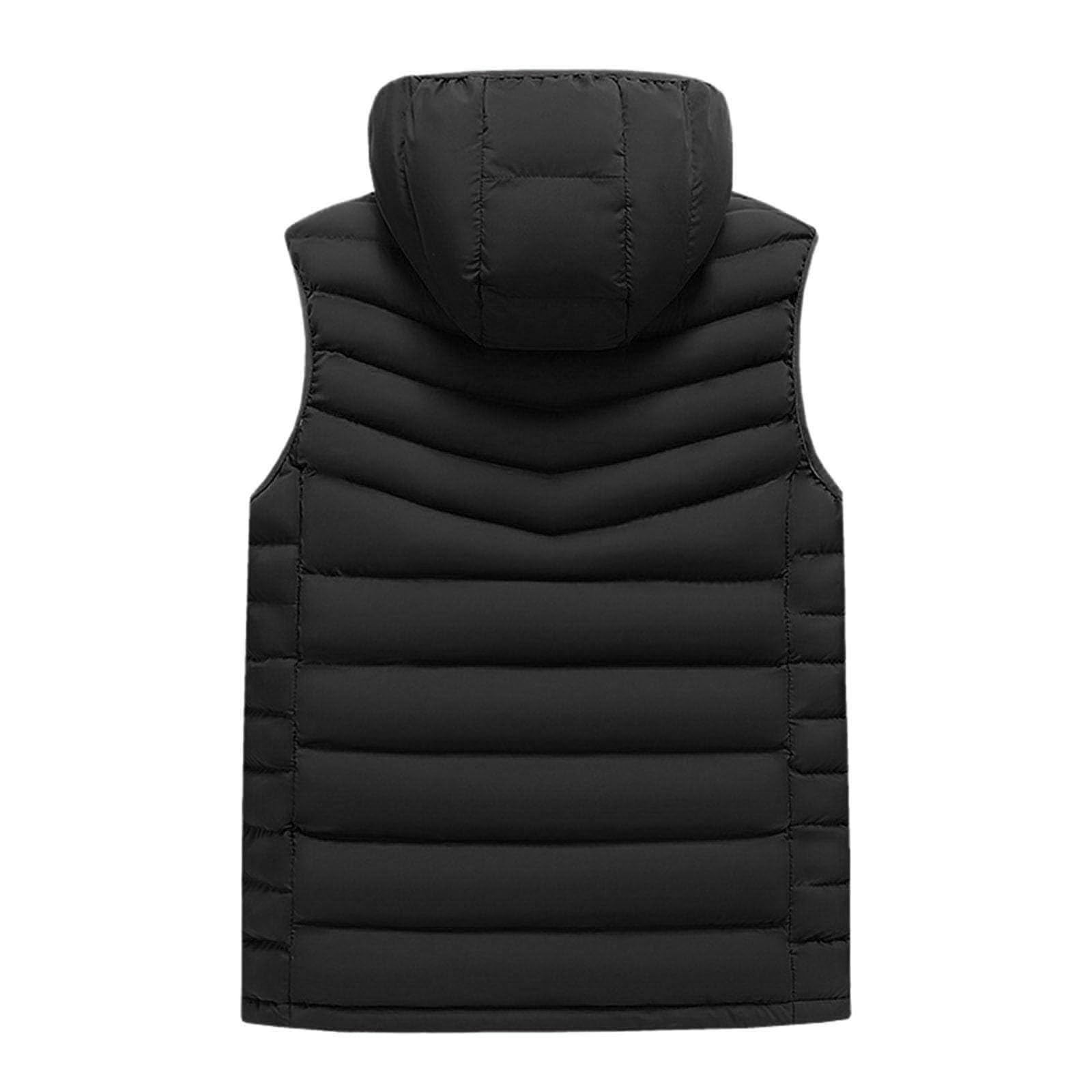 Genérico Chaleco Plumas Hombre Chalecos Acolchados Invierno Abrigo Pluma Sin Mangas chaqueta térmica para correr acolchado con bolsillos ajuste regular Gilet Exteriores Talla Grande