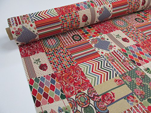 Confección Saymi Metraje 0,50 MTS. Tejido Jacquard Gobelin Ref. Patch, con Ancho 2,80 MTS.