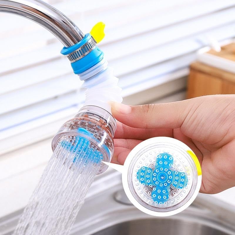 Image of Kitchen Tap Extender Shower Head for Sink, 360 Rotating Faucet Spray Nozzle, Water Saving Splash Filter Regulator for Bathroom & Kitchen Tap, Adjustable Plastic Tap Extension Attachment