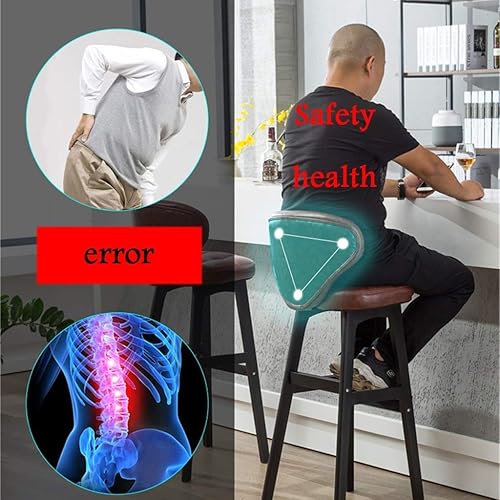 Miniatura 3 de YLCJ Bar stools Breakfast Pub Dining Room Chair Bar Stool Kitchen Counter S curit Modern Solid Wood Frame Soft seat Max Load 130kg for The Kitchen