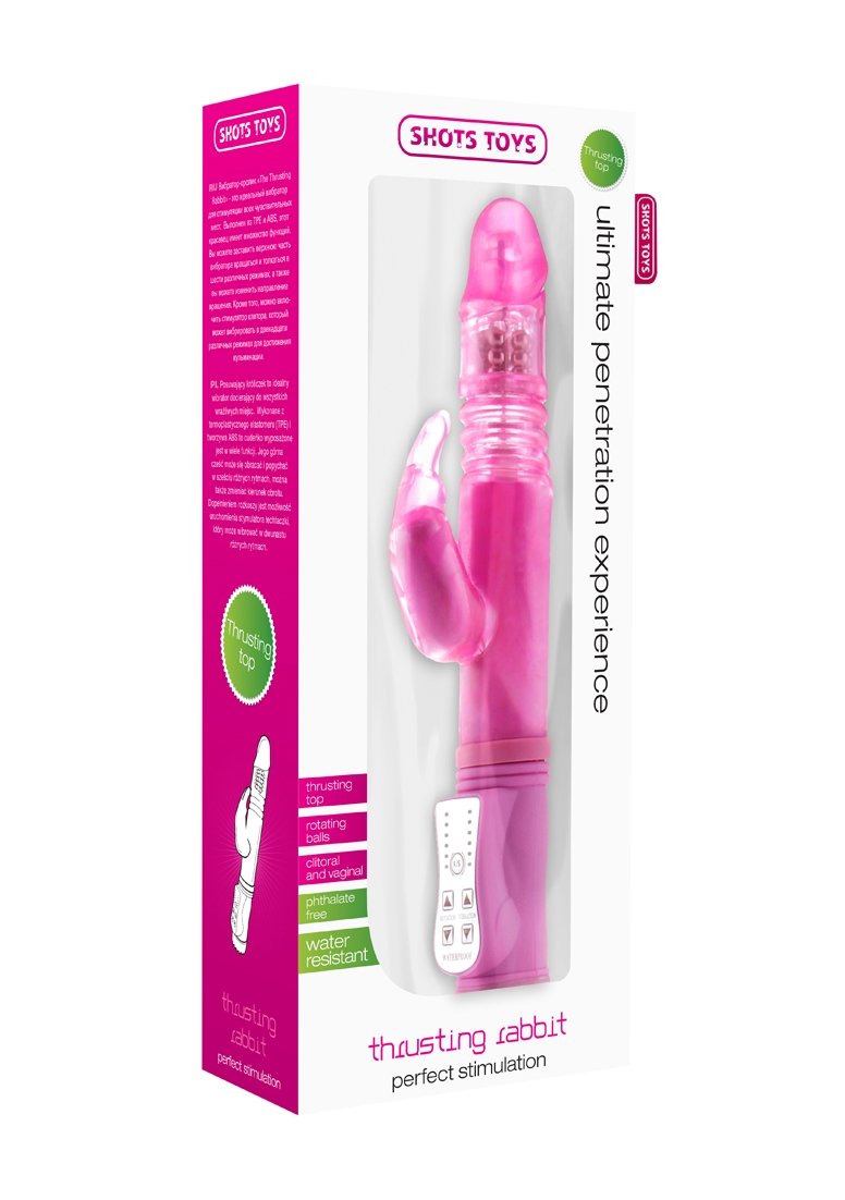 Shots Toys Vibratore Rabbit con Funzione Up & Down, Rosa - 1 Prodotto
