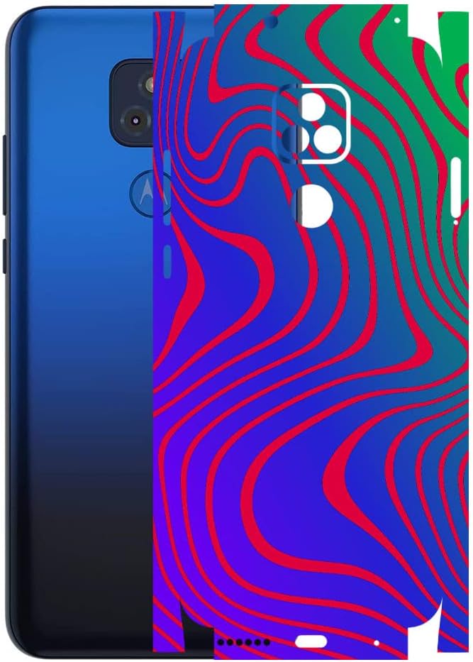 AtOdds - Moto G Play 2021 Mobile Back Skin Rear Screen Guard Protector Film Wrap with Camera Protector (Coverage - Back+Camera+Sides) (Hydro Dip)