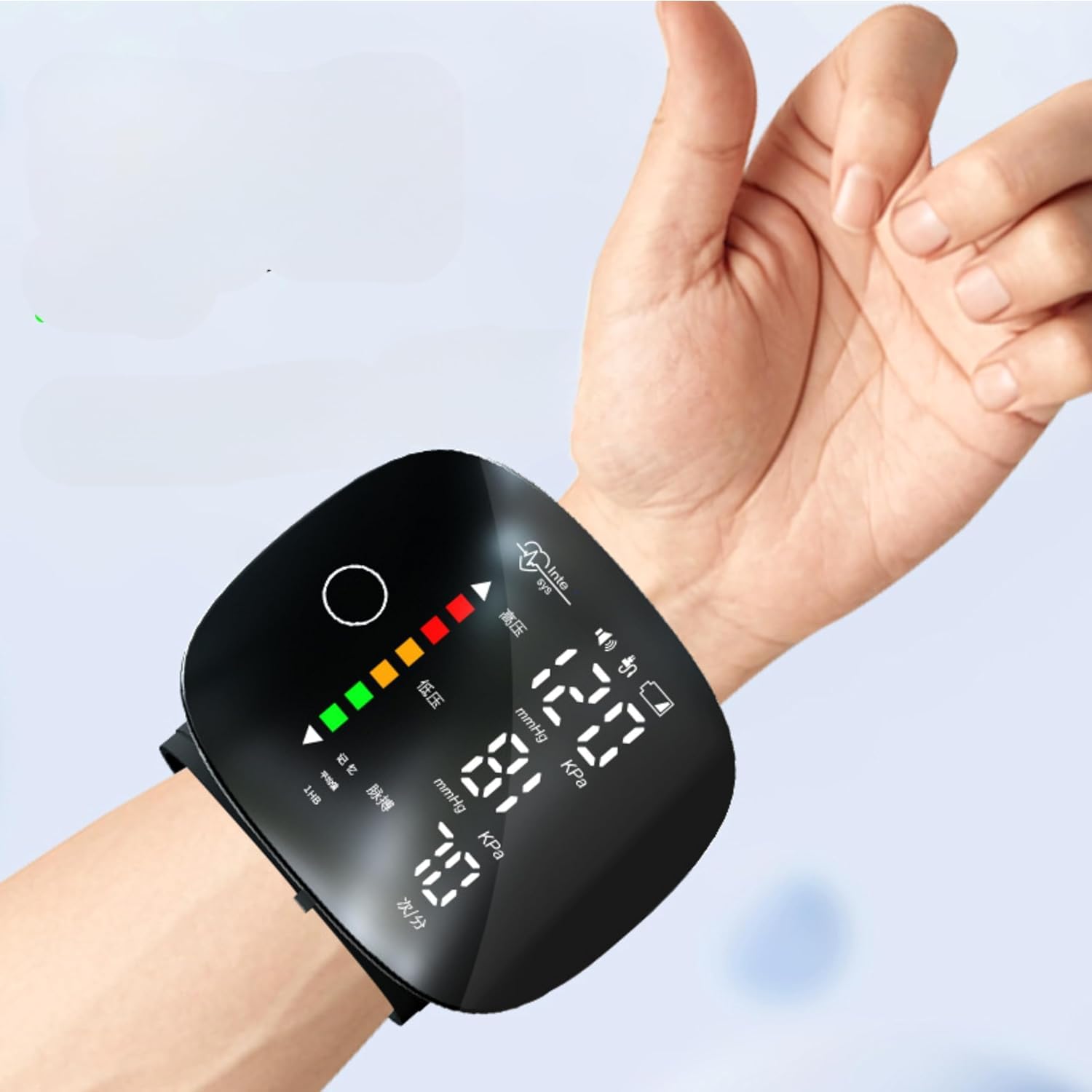 Digital Wrist Blood Pressure Monitor | Electronic Sphygmomanometer with Large LCD Display, Automatic BP Machine, Heart Rate & Pulse Monitor, Adjustable Wrist Cuff for Home Use-image-43