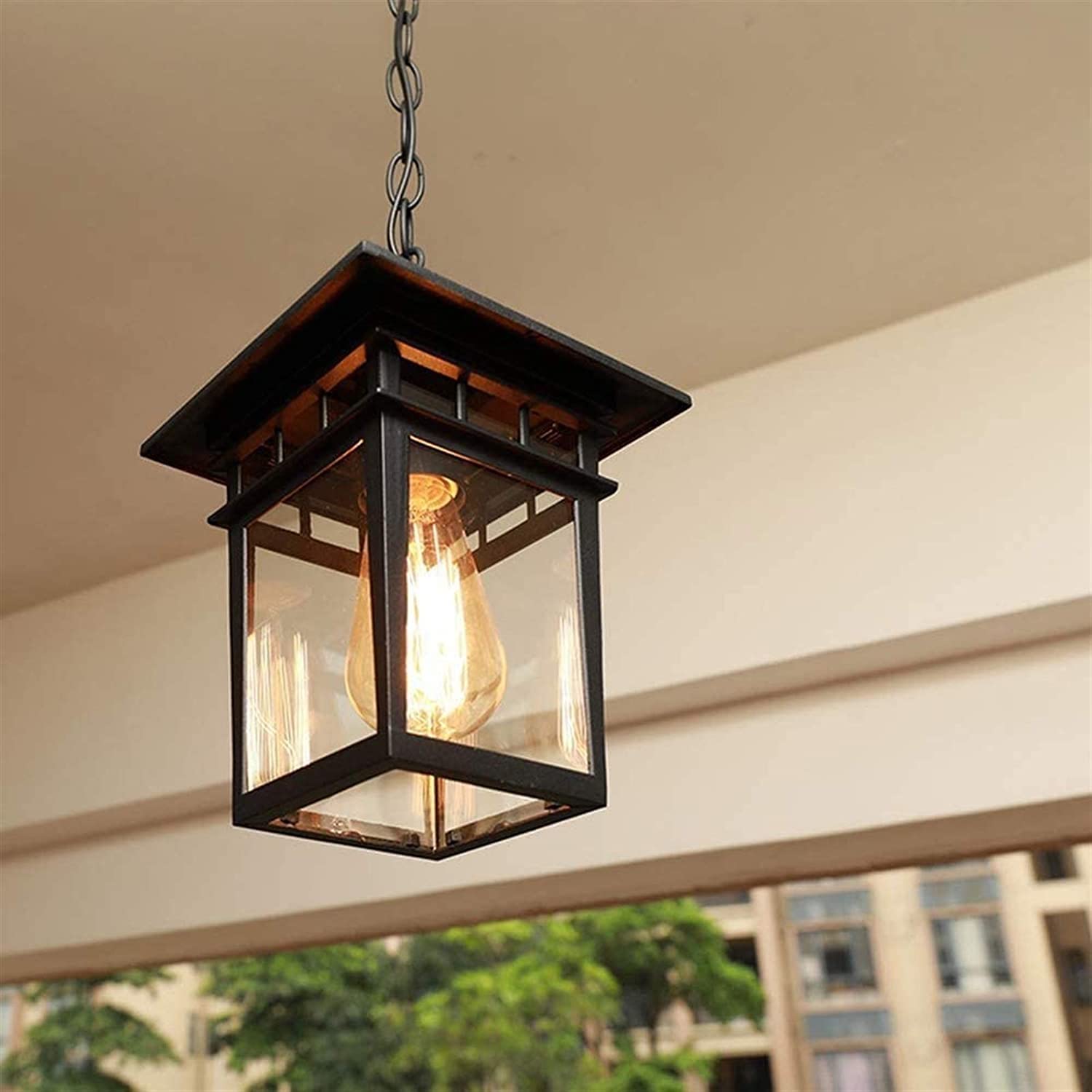 Retro Zewnętrzna Wodoodporna Lampa Wisząca E27 Odlewane Aluminium Antyczne Wysokość Regulowana Lampa Wisząca Dziedziniec Korytarz Willa Biustonosz Mieszkanie Balkon Oświetlenie E27 Interesting