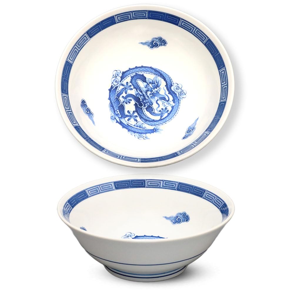 Amazon.co.jp: 暮らしの彩り 丼 美濃焼 青龍 中華 ラーメン丼 2個