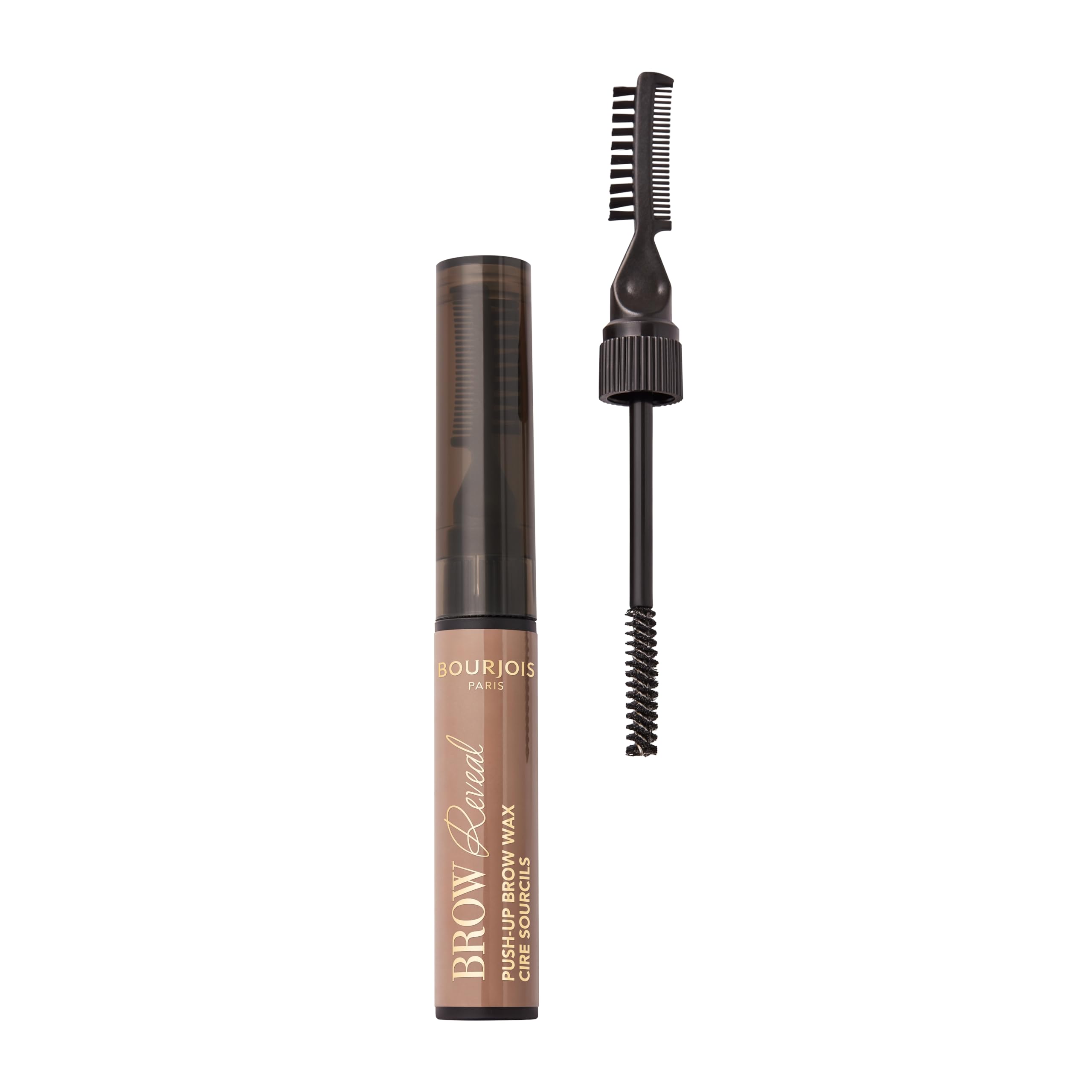 Bourjois Brow Reveal Push-Up Wax, 02 Blonde, Strong-Hold Styling Wax, Fuller-Looking & Lifted Brows, Water-Resistant, Non-Stiff Formula, 3-in-1 Lamination Effect, 24H Hold, 6ml