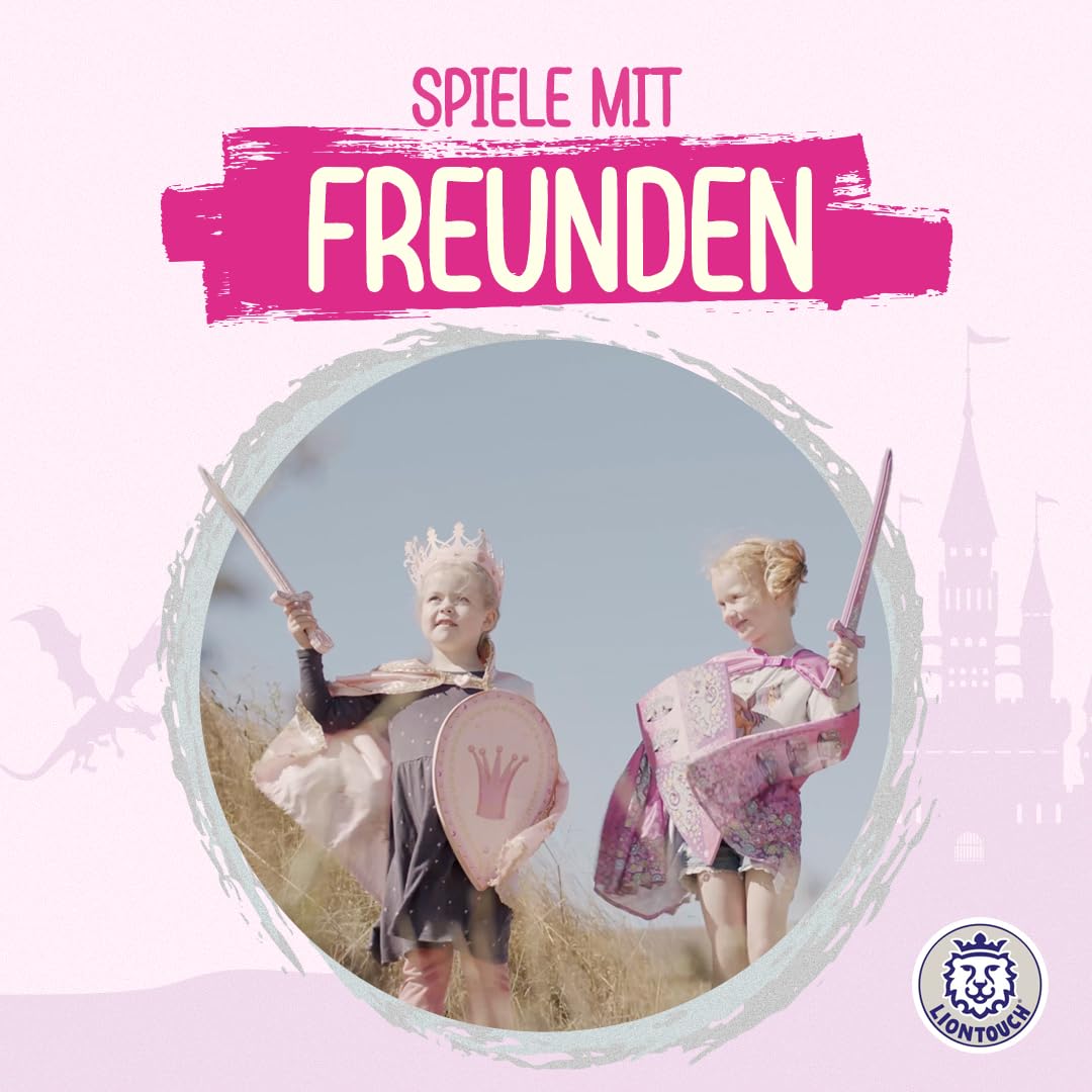 Liontouch 25102 Queen Cape, Queen Rosa / Umhang Elfenprinzessin | Königlicher Umhang für Prinzessinnen, Märchen-Abenteuer, Rollenspiele und Kostümspaß