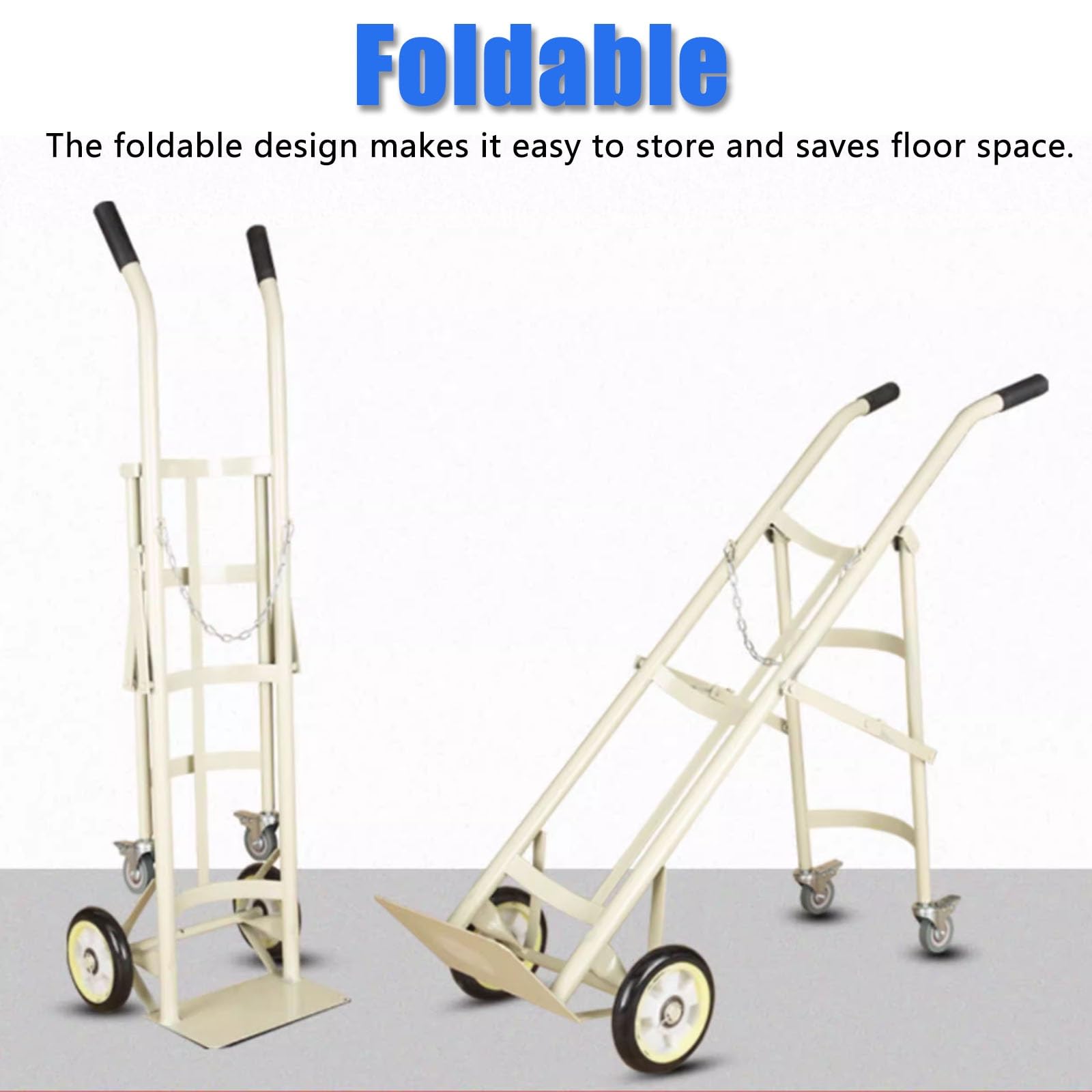 Genérico Soporte móvil Plegable para bombonas de Gas para Almacenamiento/Transporte, Carro para bombonas de oxígeno para hospitales/Laboratorios/escuelas, Carro de Mano Independiente para c