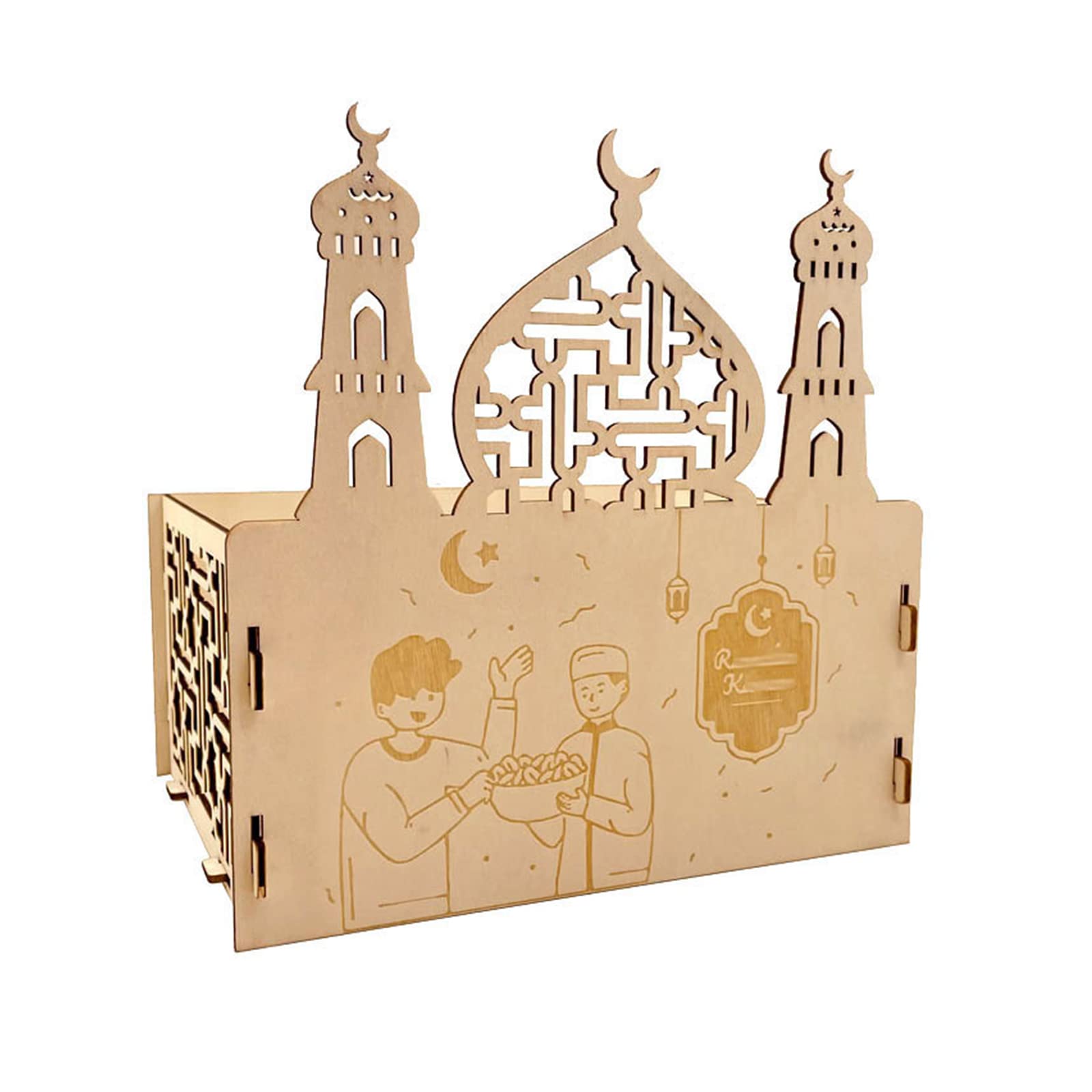 Tfaoys I Eid Wood Ornaments Hollow Stars Ornaments Party Decoration Supplies For Eid Festival New Year Holiday Party Wood