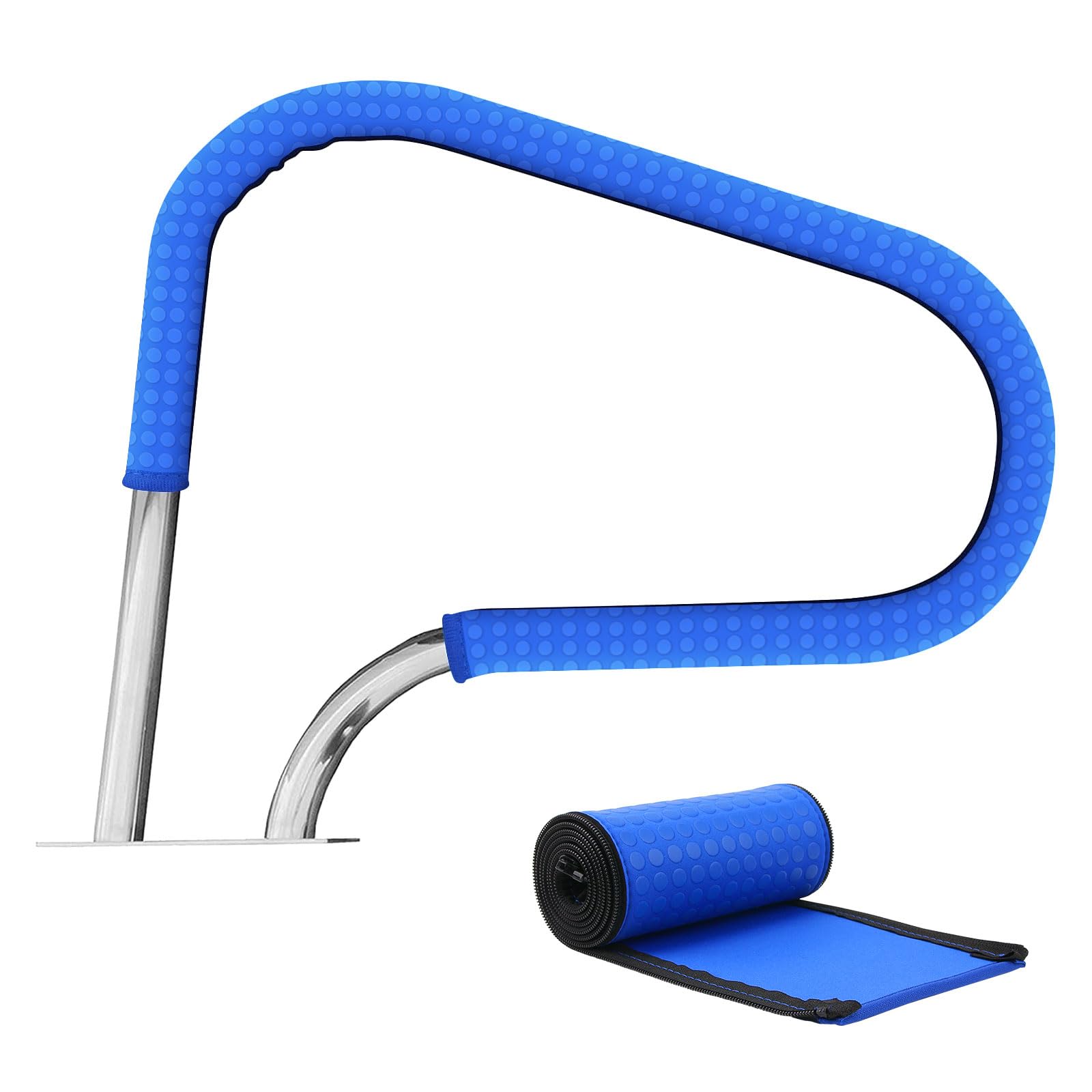 Pool Handrail Cover, 4 Feet Hand Rail Cover Neoprene Zippered for Swimming Pool, New Cool Anti-Slip Hand Grip Rails Pool Railing Covers for Inground Swimming Pool Entry