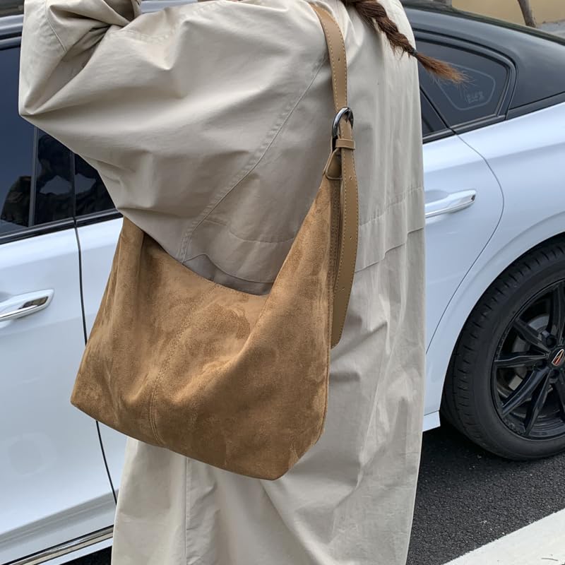 Leather Shoulder Bag for Women Solid Color Casual Hobo Bags Simple Commuting Bag3