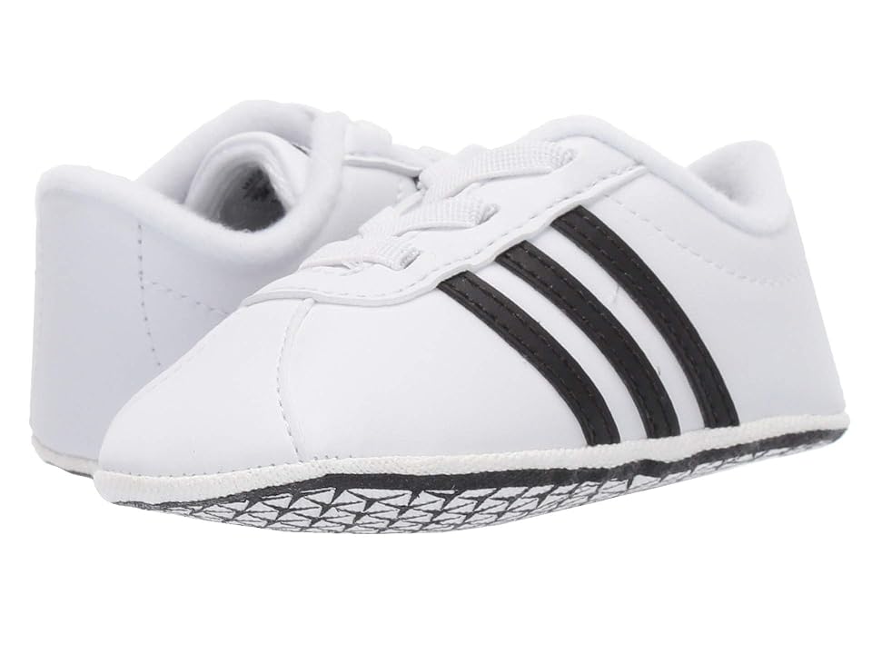 

adidas Kids VL Court 2.0 Crib (Infant/Toddler) (Footwear White/Core Black/Footwear White) Kids Shoes