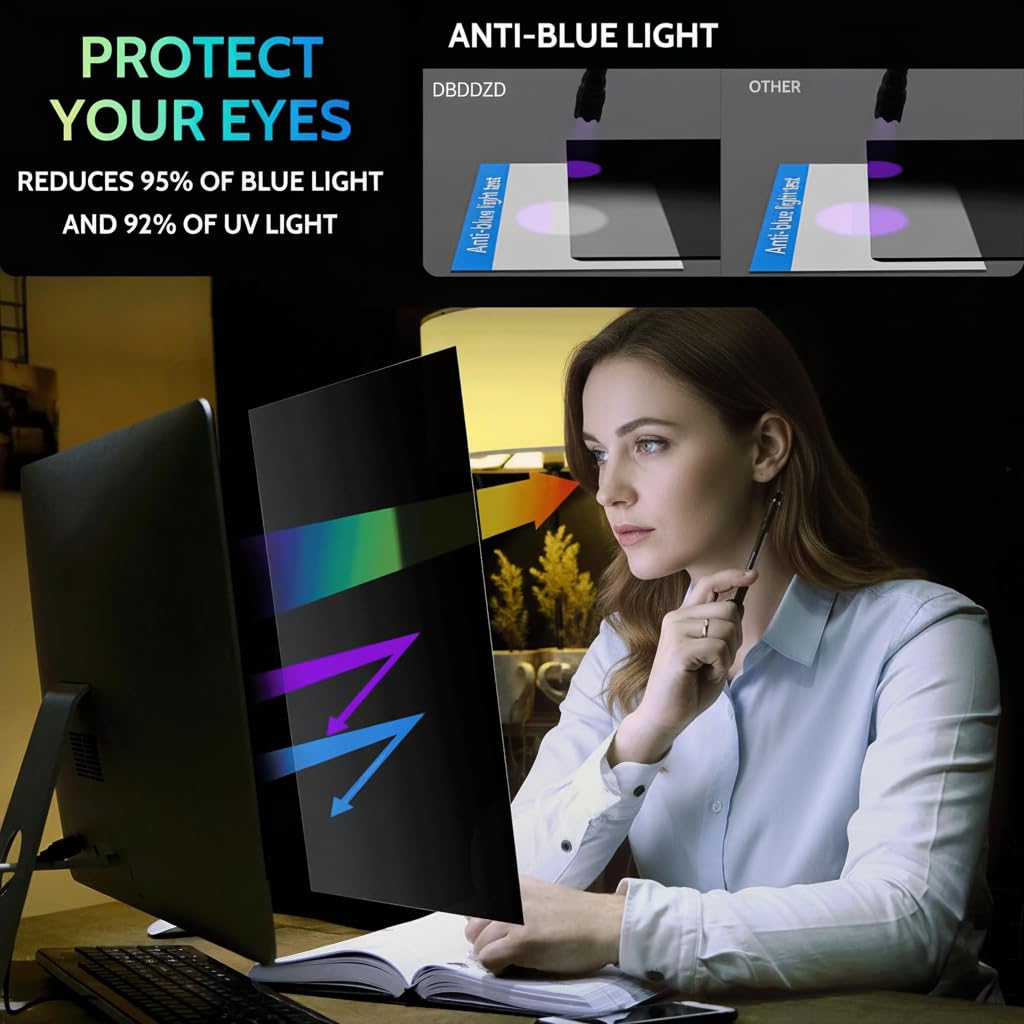 21,5-calowy ekran prywatności komputera dla 21,5" 16:9 monitor szerokiego ekranu, ochrona oczu przeciw odblaskowi niebieskie światło monitor komputera filtr prywatności