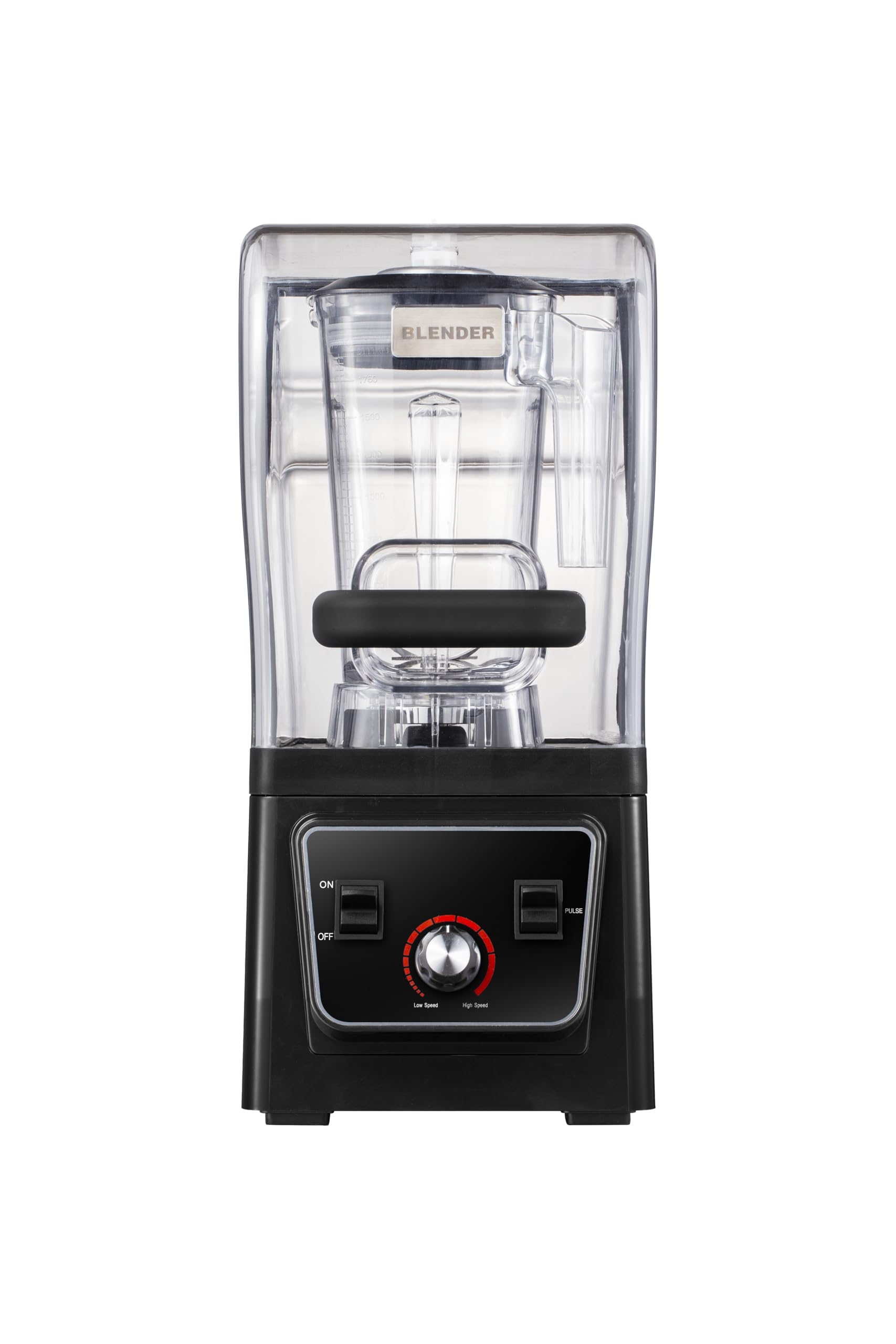 Commercial Blender with Soundproof Shield, 2200W Quiet Professional Smoothie Blenders, Heavy Duty Blender with Strong and Professional-Grade Power, Self-Cleaning, Quiet Sound Enclosure, High-Speed