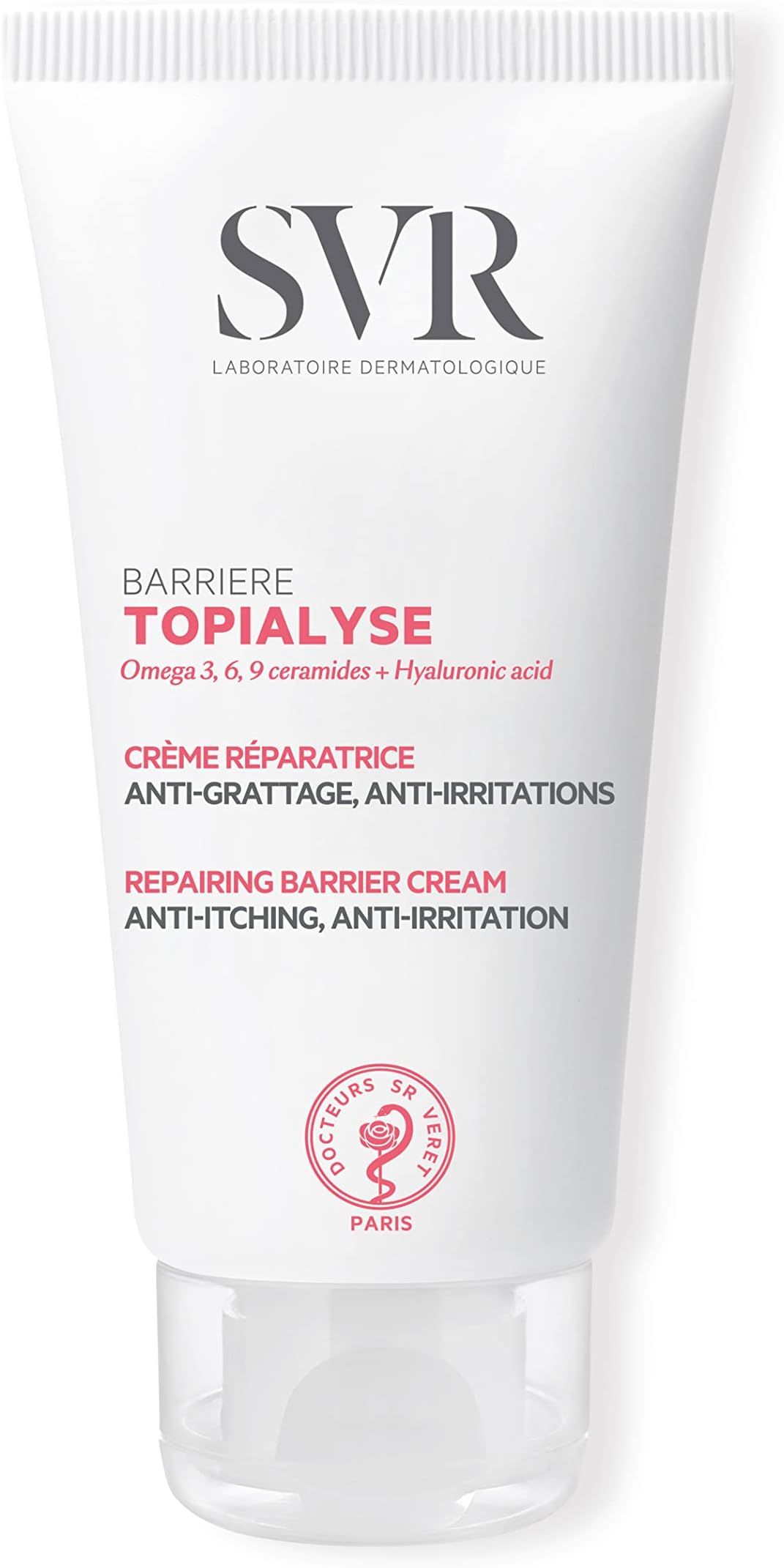 Svr Topialyse Protective Barrier Cream For Face And Body, Anti-Itching, Anti-Irritation, Anti-Chafe Care For Sensitive Skin, 50Ml