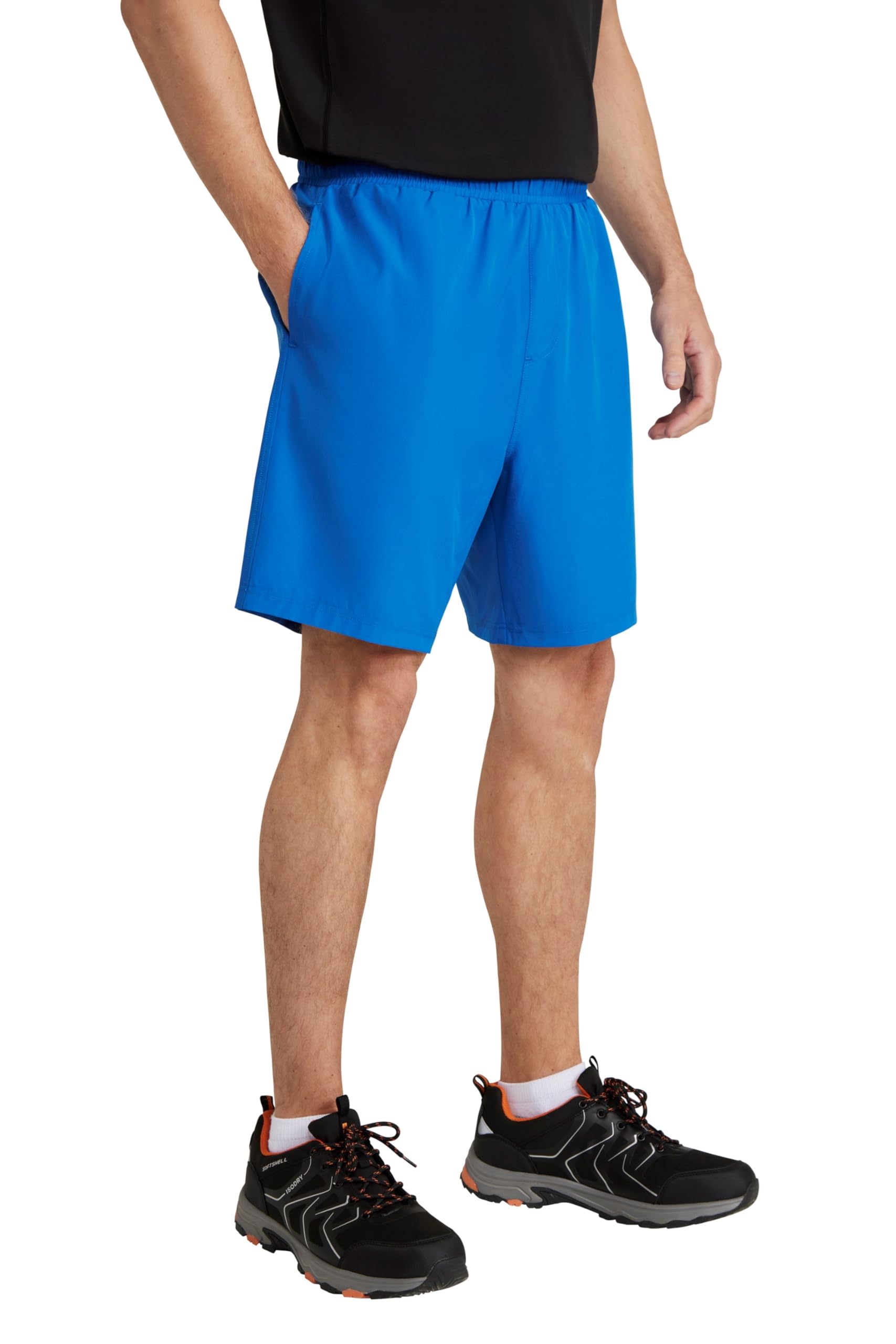 Mountain Warehouse Hurdle Mens Running Shorts - Lightweight, Quick Wick, Elastic Waistband Pants, Mesh Pockets - for Spring Summer, Cycling, Hiking, Gym Cobalt XL