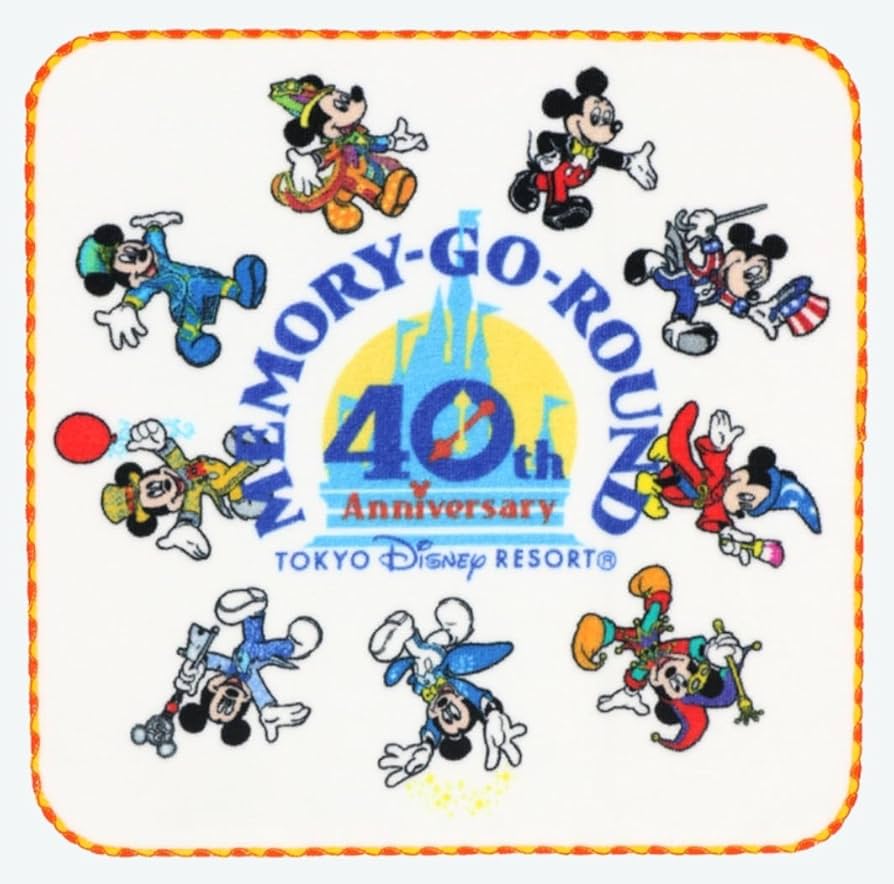 Amazon｜ディズニー 40周年 ミニタオル 3枚セット 東京ディズニー