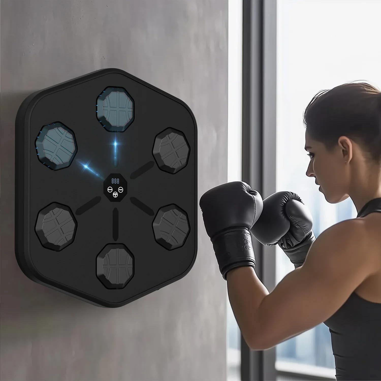 MEGELIN Music Boxing Machine with Boxing Gloves,Upgrade Boxing Wall Mount Machine for Adults Kids,Boxing Target Workout Equipment for Home, Office, Gym