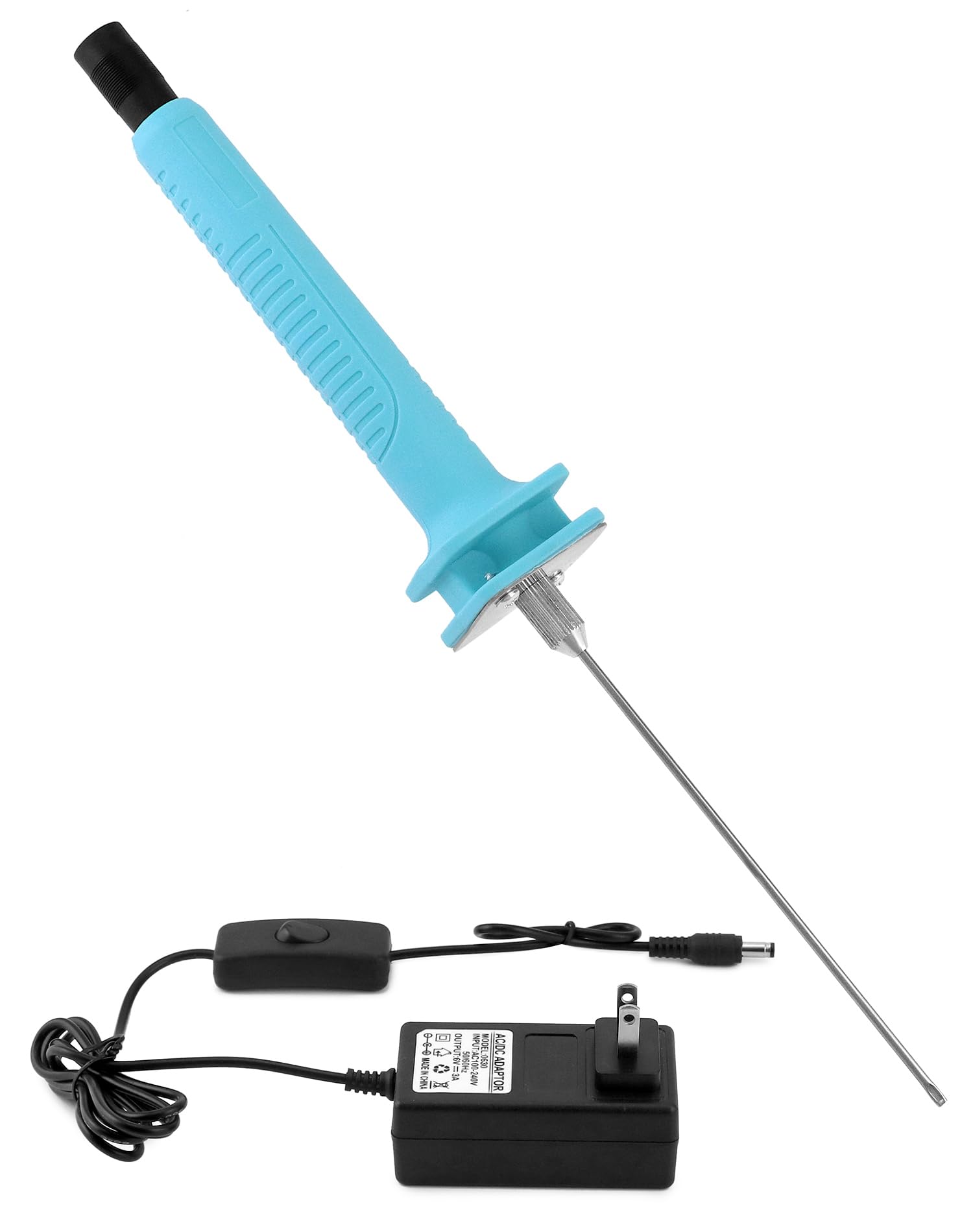 QWORK 15W Electric Hot Wire Foam Cutter, 100-240V Dual Voltage with US Plug, 4" Precision Cut, Fast Heating, Ergonomic Handle, for Polystyrene & Foam