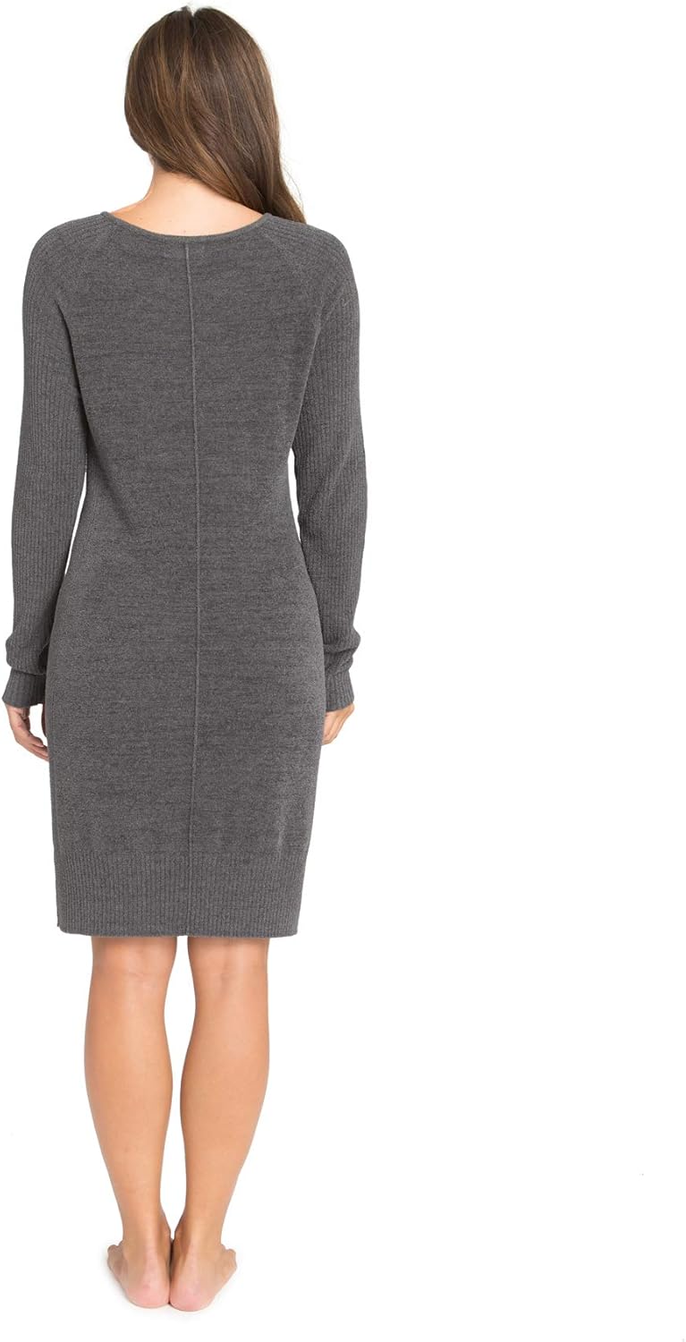 Barefoot Dreams CozyChic Ultra Lite Long Sleeve Dress, Casual Gown, Loose Vacation Dress at  Women’s Clothing store