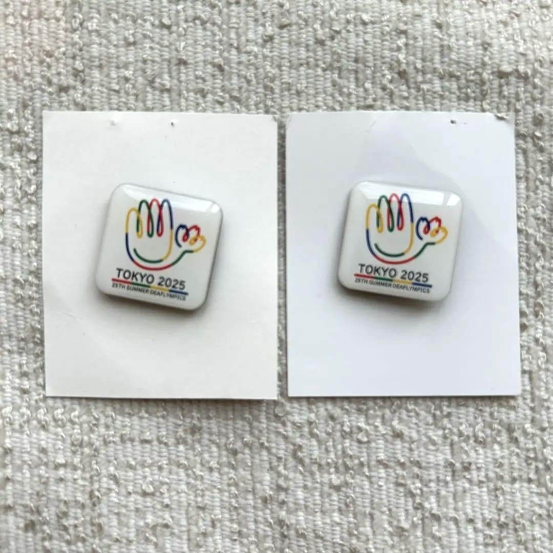 Amazon.co.jp: TOKYO2025 デフリンピックピンバッジ 2個セット