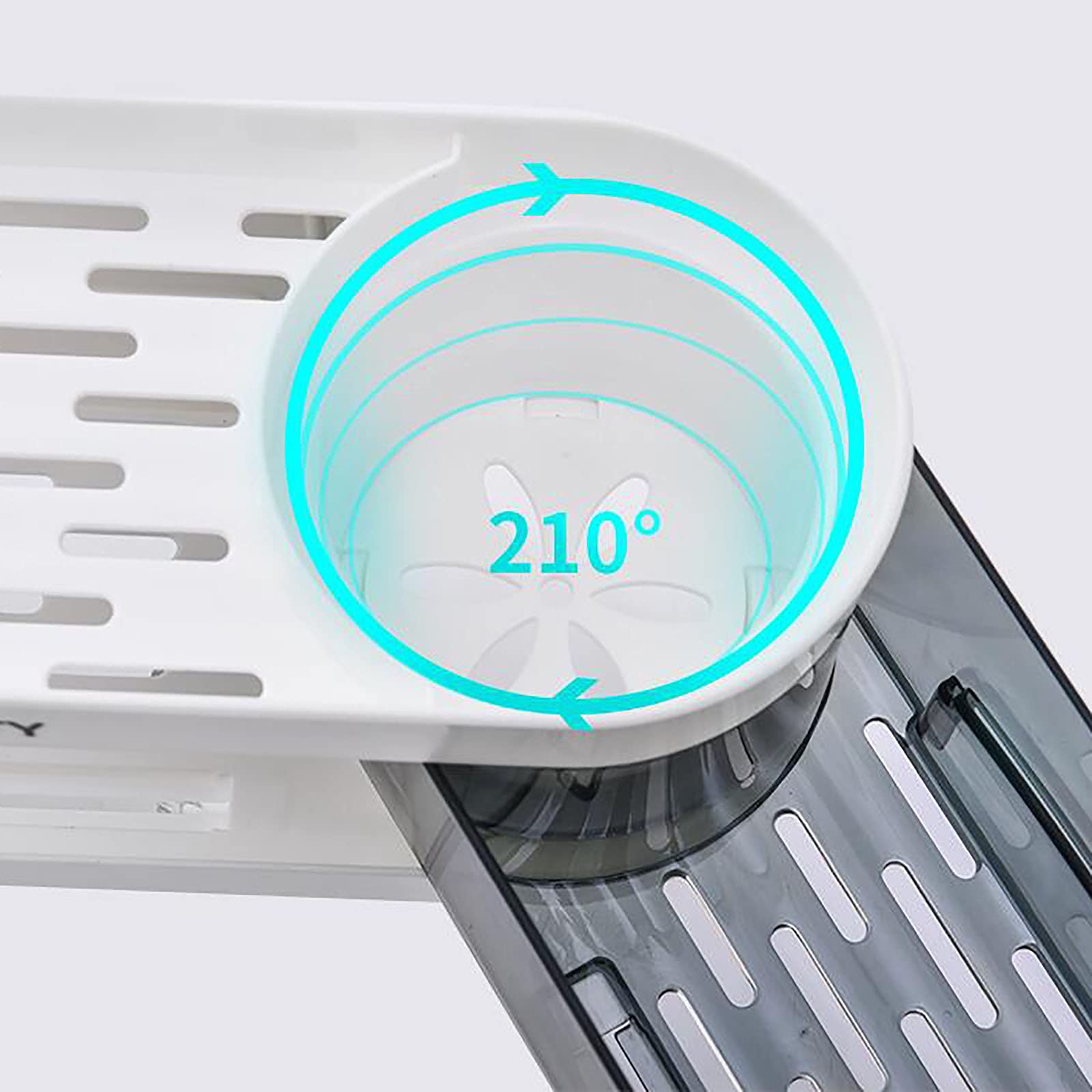 Estantes de baño exquisitos Estante de Esquina de baño Estante de baño Adhesivo con 4 Ganchos giratorios sin taladrar para Cesta de baño Almacenamiento de Cocina