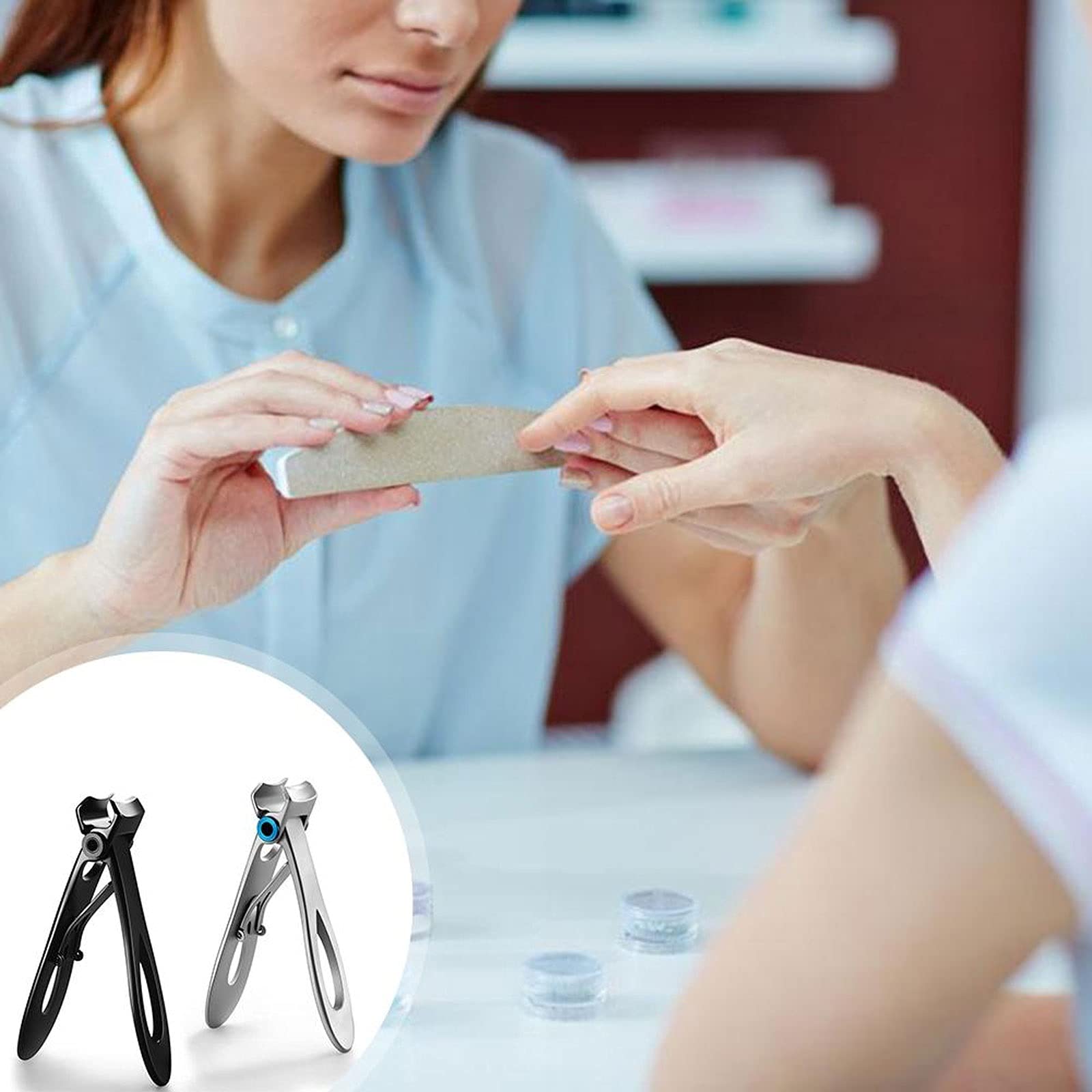 Cortaúñas de Acero Inoxidable, cortaúñas, cortaúñas, multifunción, Boca Grande, antisalpicaduras, Tijeras Individuales Grandes para manicura y pedicura