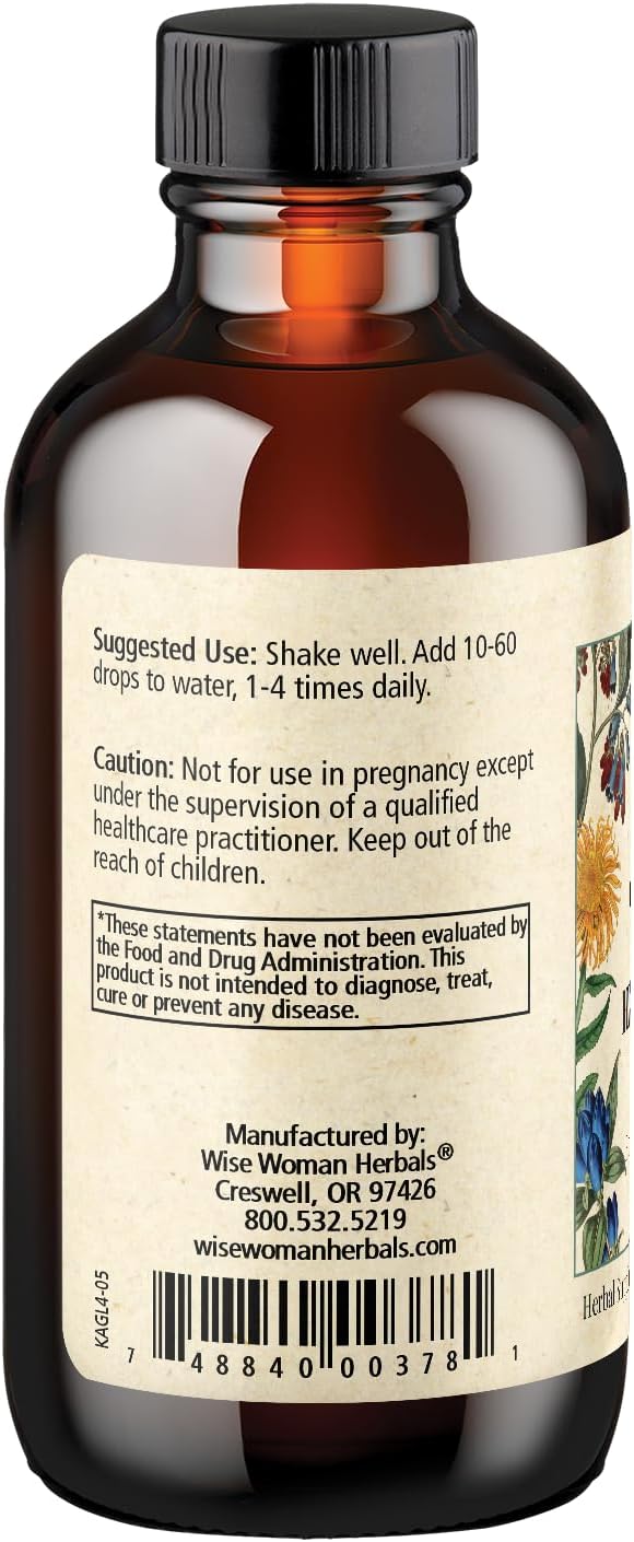 Wise Woman Herbals – Herbal Zen prev Kalmerite Glycerite Compound - Alcohol Free Botanical Blend – 4 fl oz – All-Natural Mood Support for Relaxation, Clarity, Focus and Flow