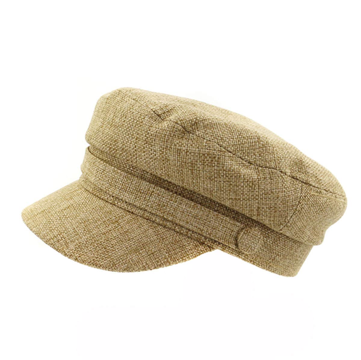 iSWEVEN 2022 Beret Cap Vintage Men Women Cap Hats Spring Summer Autumn Linen Flat Newsboy Cap Artist Painter Sailor Captain Casual Berets Caps (8103)