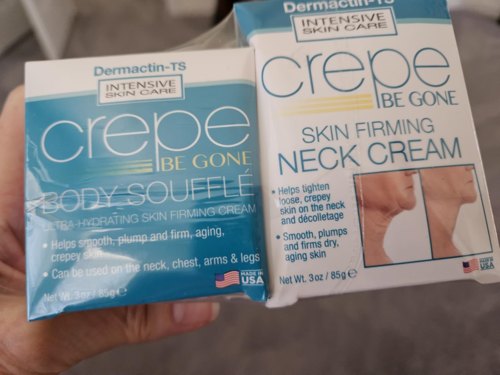 Dermactin Crepe Be Gone Classic Body Souffle 3 oz. AND Firming Neck Cream 3 oz. (2-PC SET)