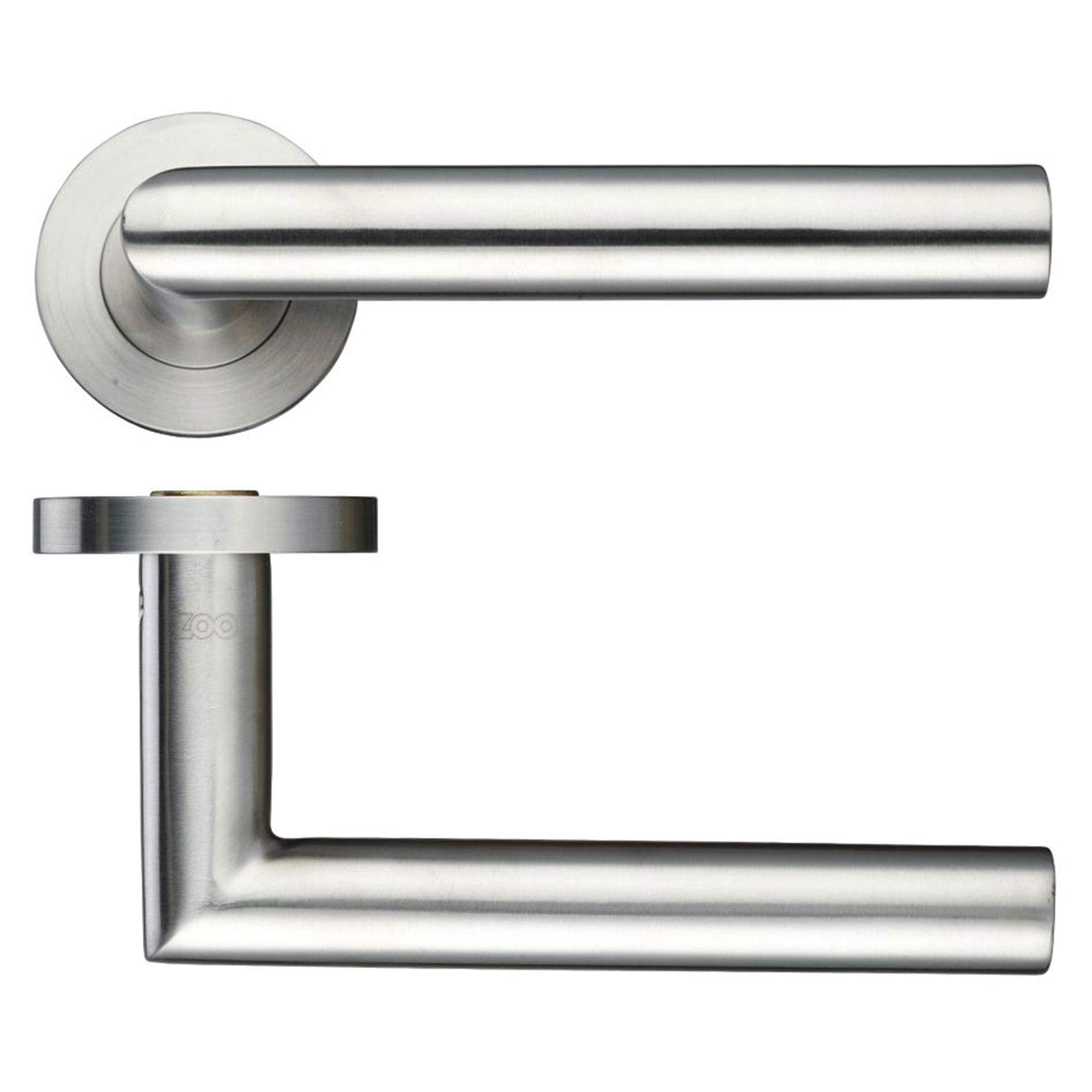 Zoo Hardware Rose Zoo Mitred Lever - Satin Stainless Steel