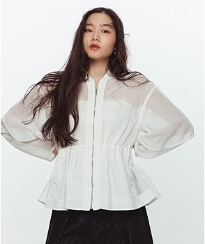Amazon | [アダムエロペ] ドロストシアーメッシュカーディガン