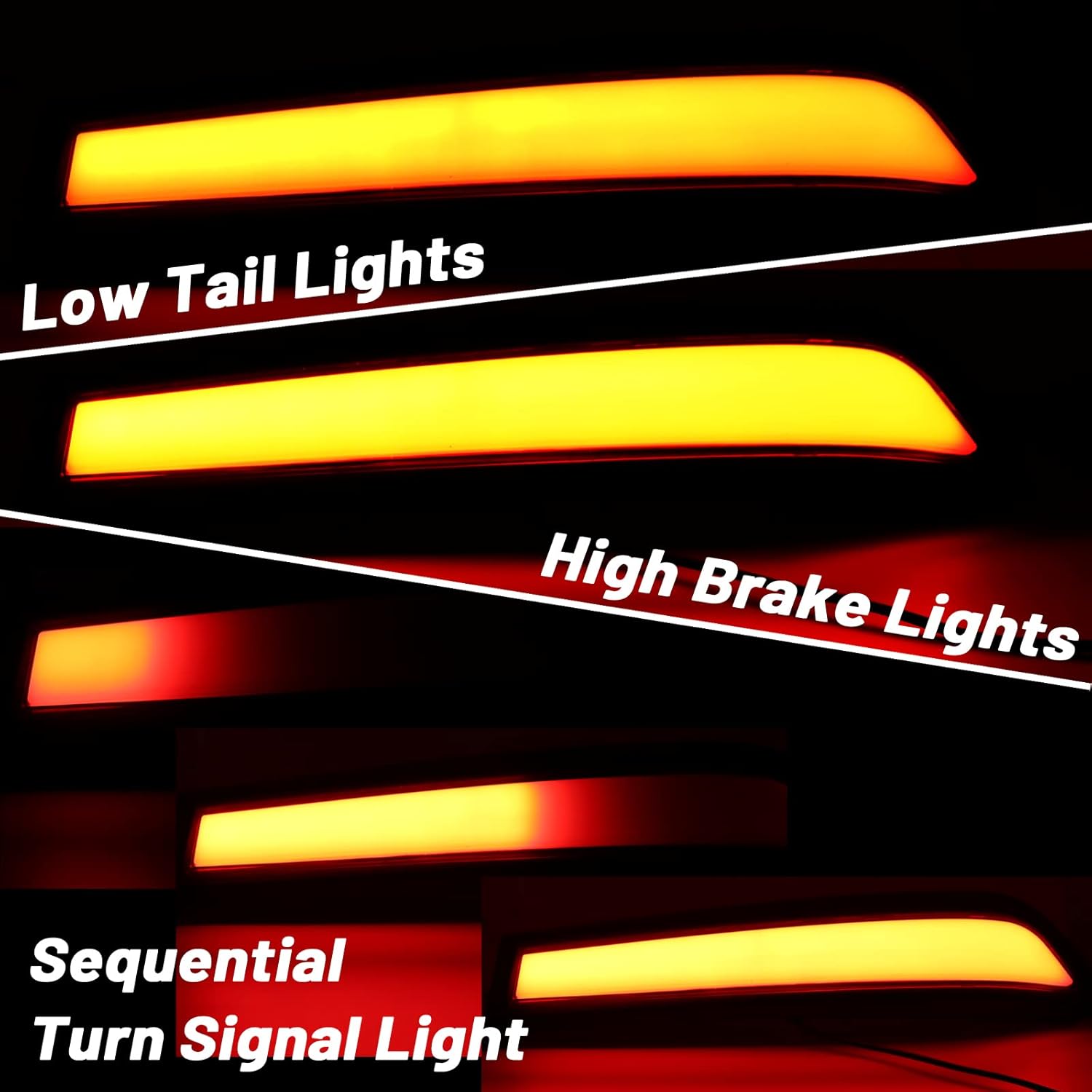 Smoked LED Rear Trunk Pillar Tail Light Column Replacement Compatible with Toyota 4Runner 2014-2024,Functuon as Brake Turn Signal Light Plug and Play