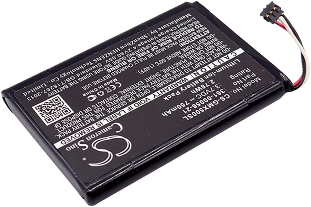 Cameron Sino Battery for Garmin 010-01531-00, DriveAssist 50 LMT-D, Driveluxe 50 LMTHD PN:Garmin 361-00056-21 750mAh / 2.78Wh