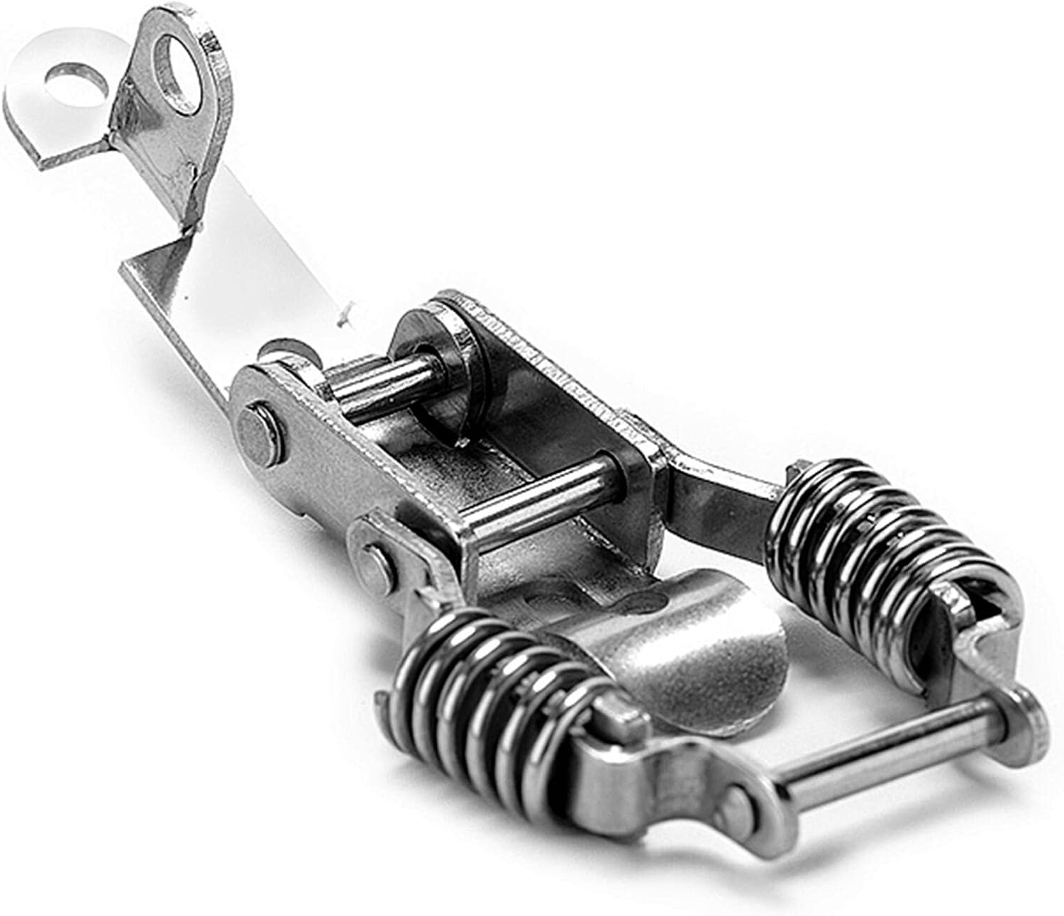 90 Degrees Spring hasp Toolbox Toggle latches Lock，Stainless Steel 304 Toolbox Draw Compression Spring Toggle Latch Catch Clamp W/Screws (L, Type:with Keyhole)