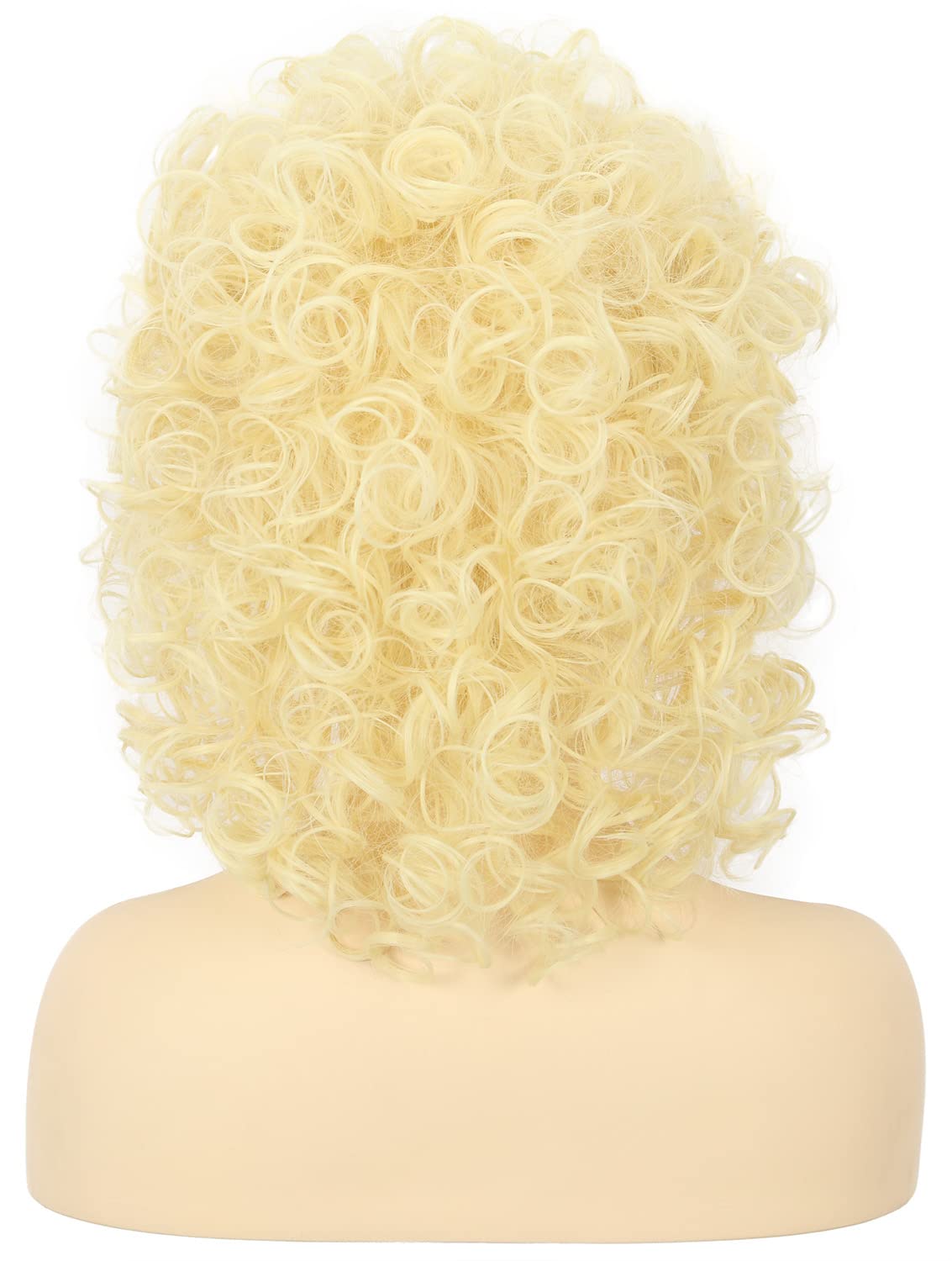 karlery Women Long Big Blonde Wave Curly Wig Retro Singer Cosplay Wig for Halloween Party Fashion Costume