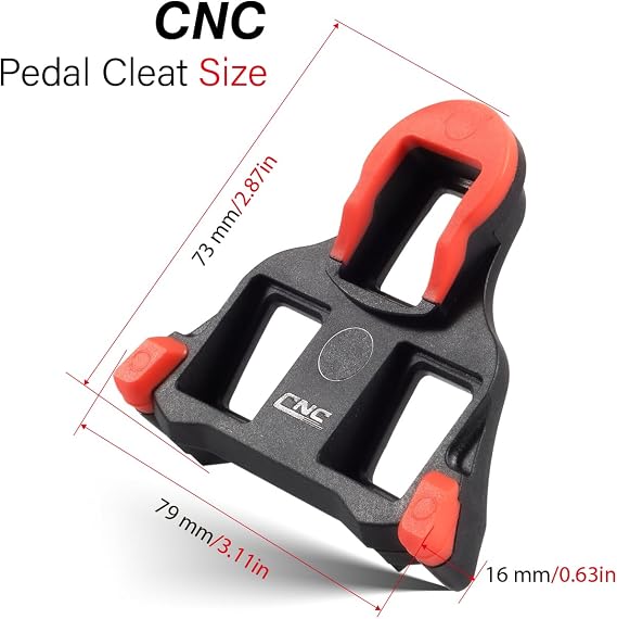 CNC Road Bike SPD-SL Cleats for Shimano SM-SH10/SM-SH11/SM-SH12,Cycling Bicycle Pedal Cleats for Shimano SPD-SL Cleats Set with SPD Cleat Covers(Yellow/red/Blue)