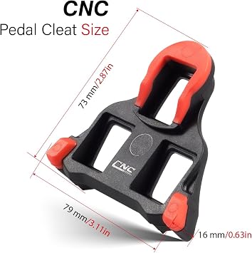 CNC Road Bike SPD-SL Cleats for Shimano SM-SH10/SM-SH11/SM-SH12,Cycling Bicycle Pedal Cleats for Shimano SPD-SL Cleats Set with SPD Cleat Covers(Yellow/red/Blue)