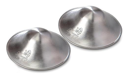 The Original Silver Nursing Cups Copas de plata de 999 k Protectores de pezones para lactancia recién nacido Imprescindible para recién nacidos