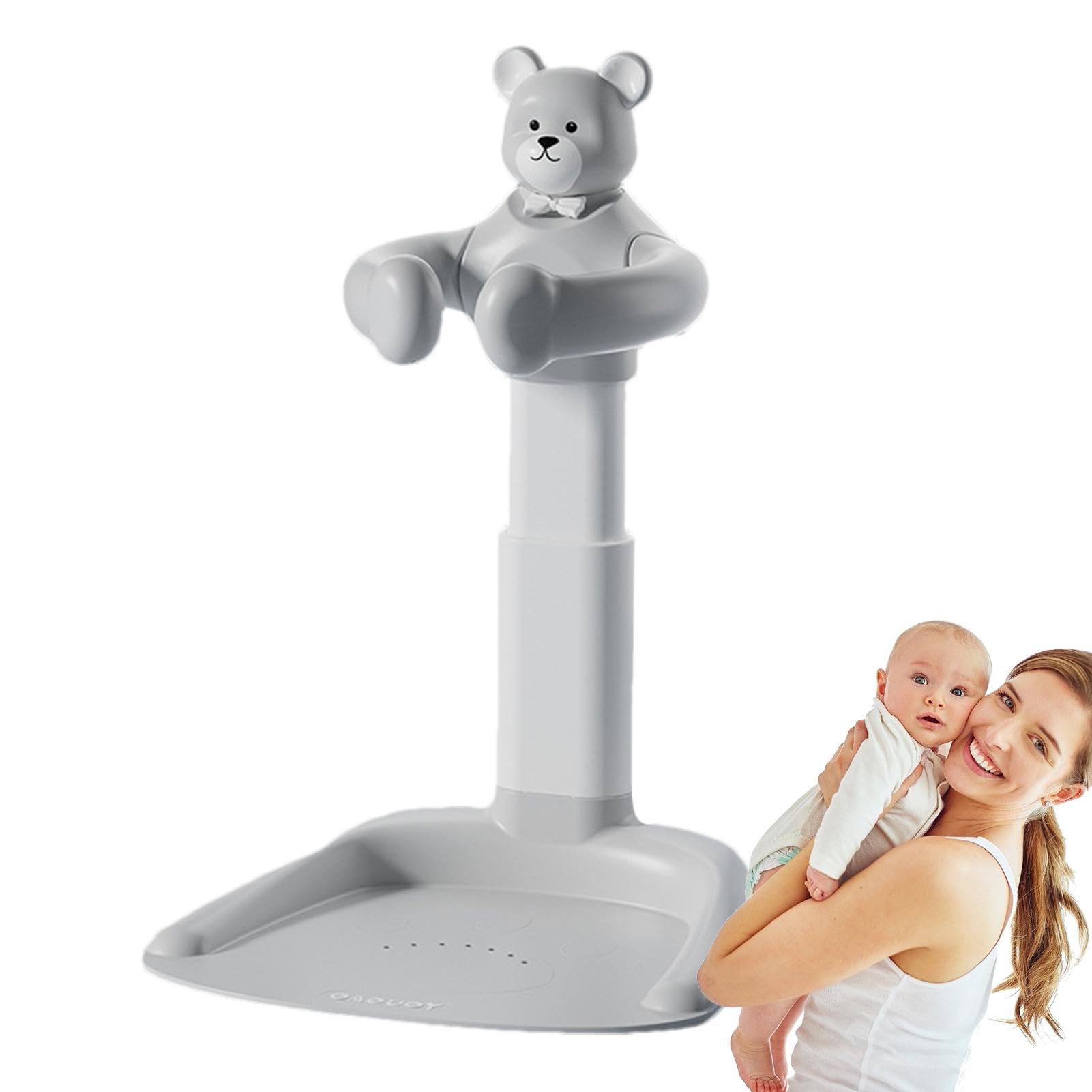 Adjustable Height Baby Shower Stand - Foldable Anti-Slip Bath Support For Infants 8-36 Months