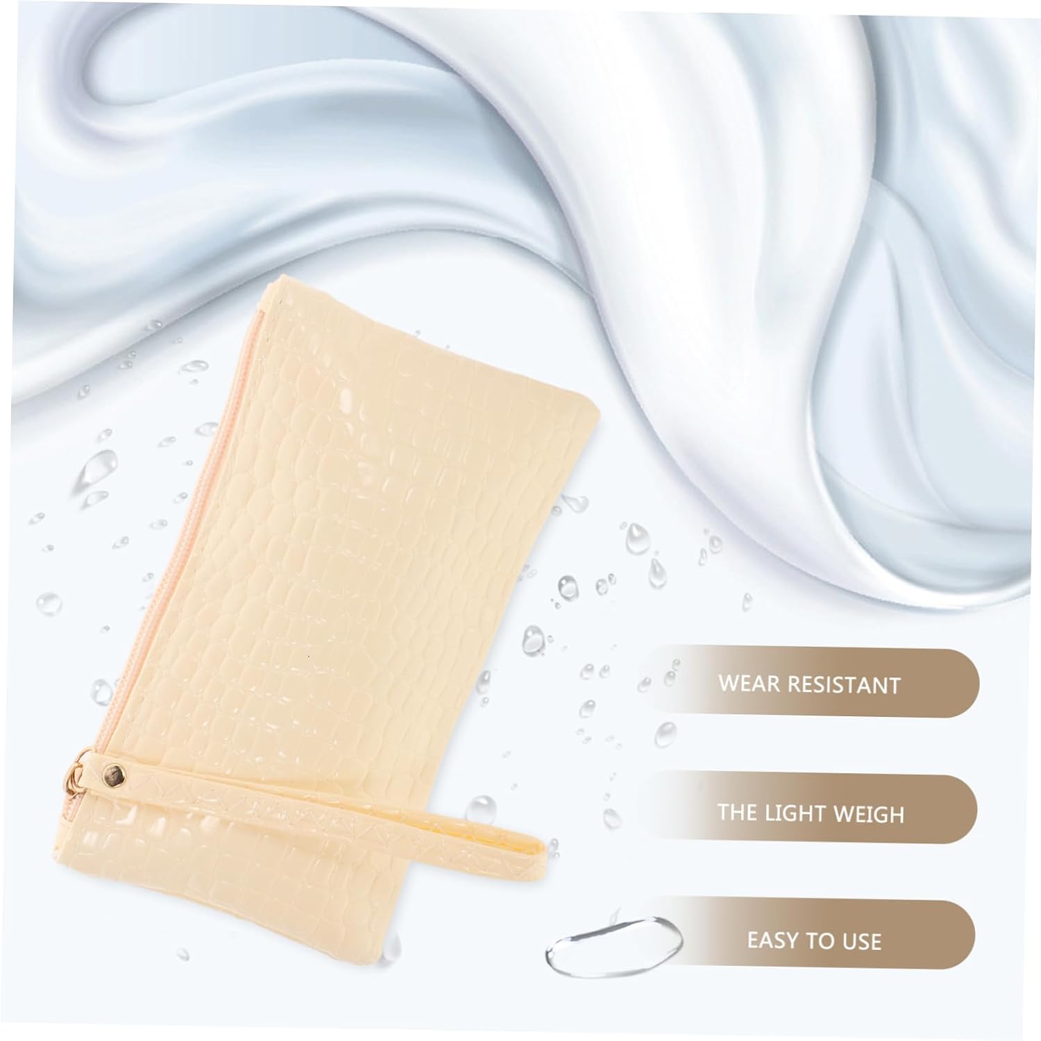 Clutch Purse for Women White Print Fashionable Handbag Wallet Large Capacity for Business Cards and Phone