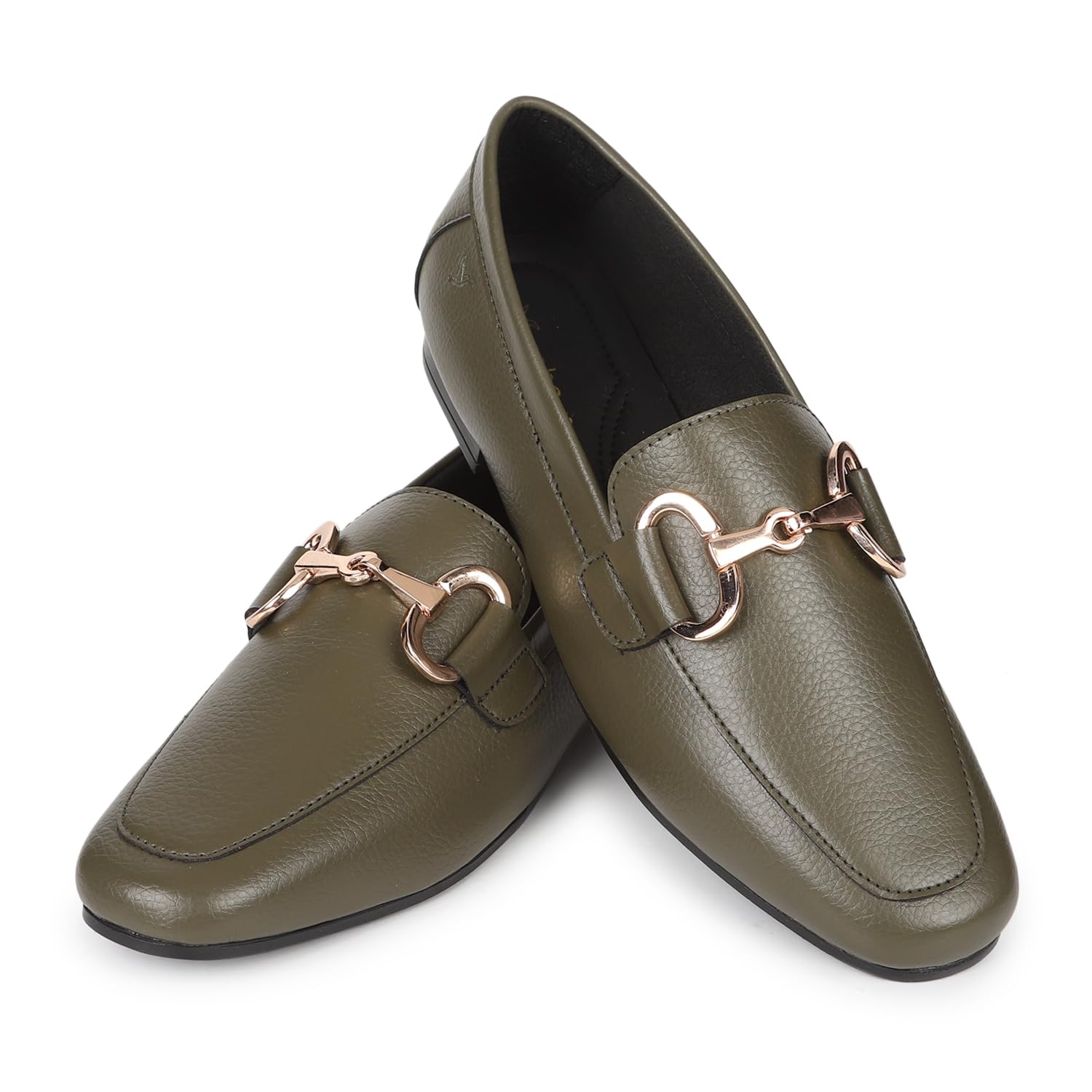 YOHO Bliss Comfortable Slip On Formal Buckle Loafer for Women | Stylish Fashion Moccasins Range | Cushioned Footbed Finish | Flexible and Office Wear Shoe Green (B0CB65NMKR) Amazon Price History, Amazon Price Tracker