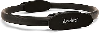 Wellrox Pilates Ring and Carrying Bag- Lightweight Magic Circle Yoga Ring- Core, Thigh and Arm Exerciser for Yoga, Pilates, Strength Training (15 inches)